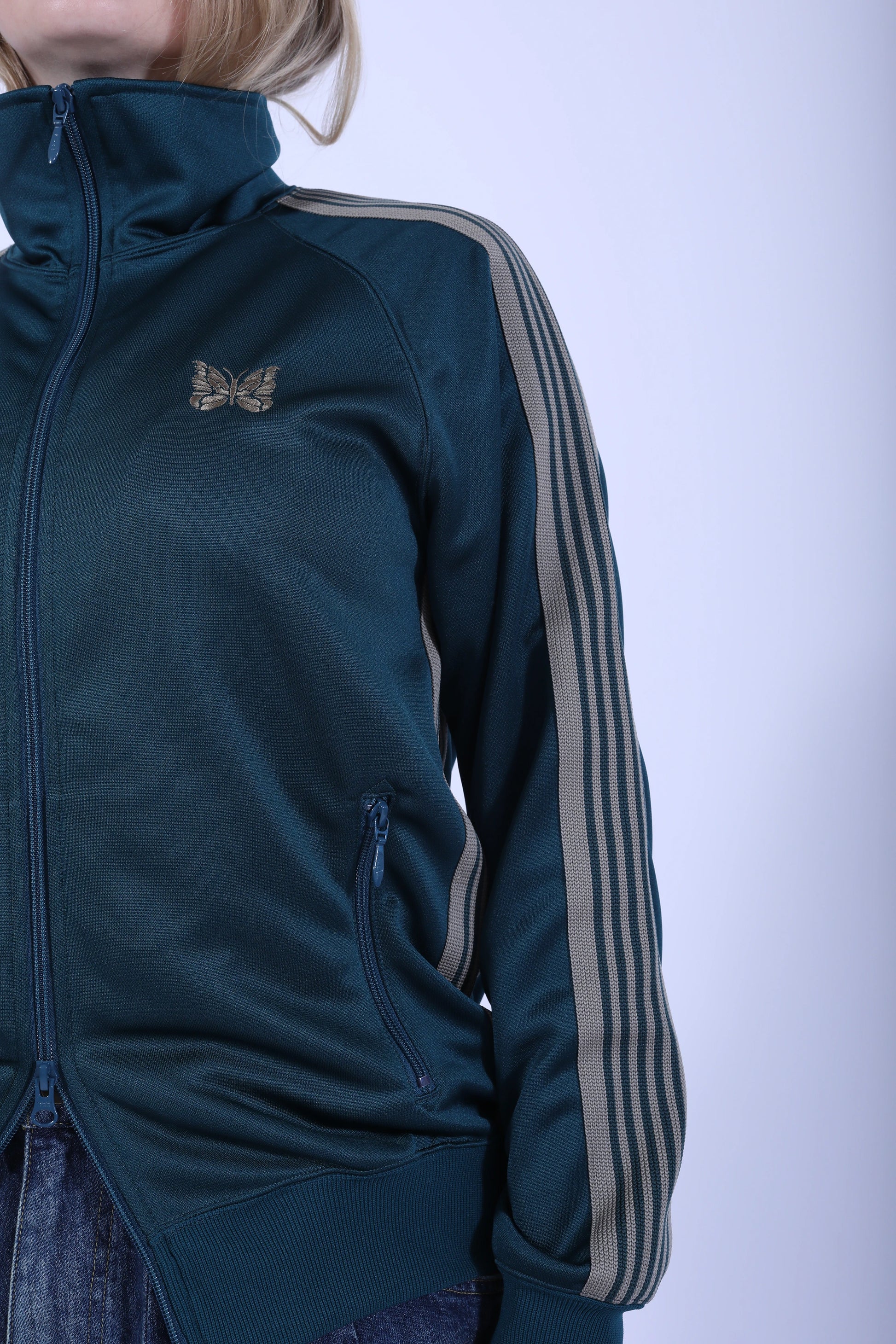 Track Jacket Poly Smooth Green