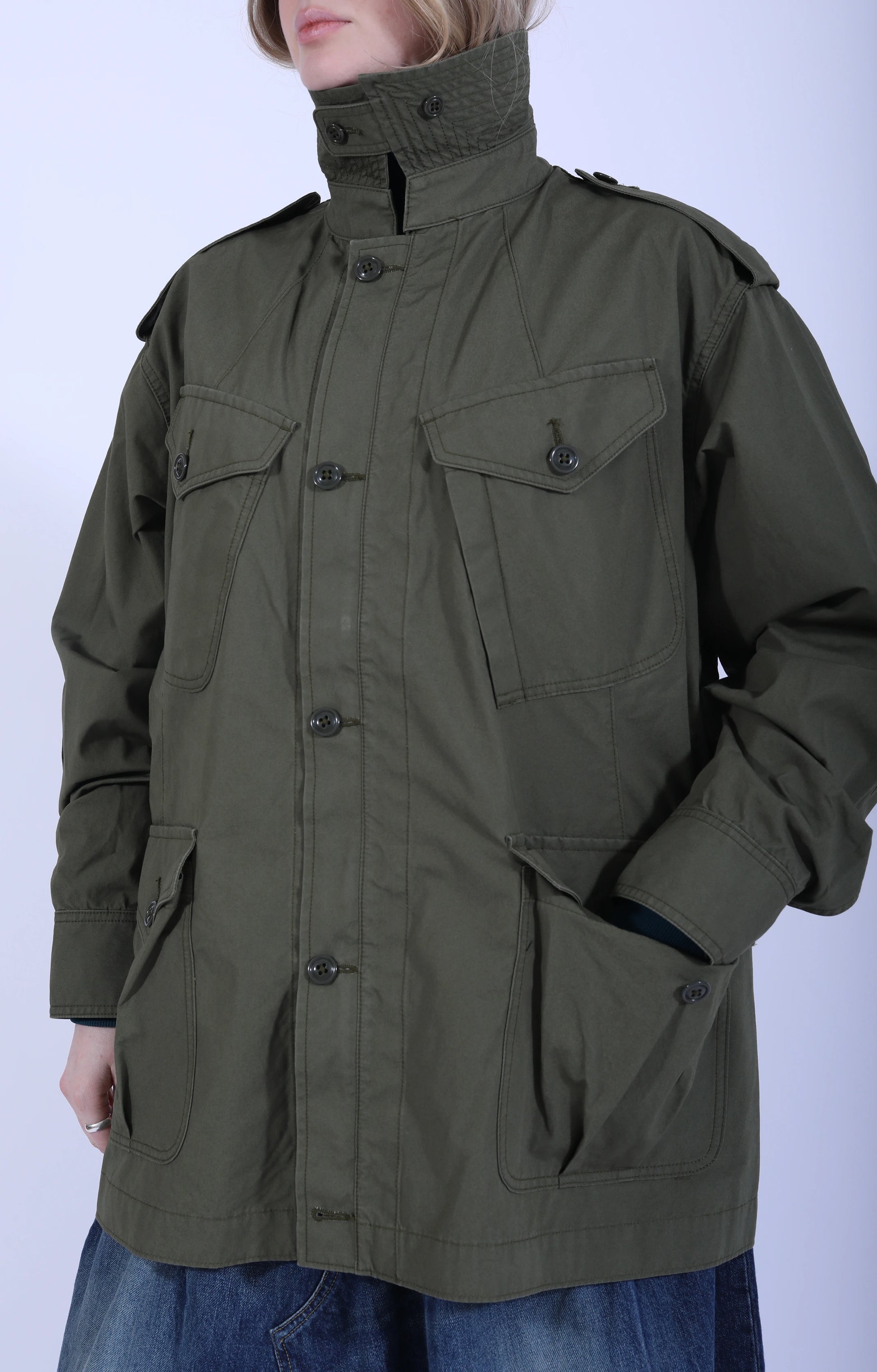 Officer Coat Weather Cloth Olive