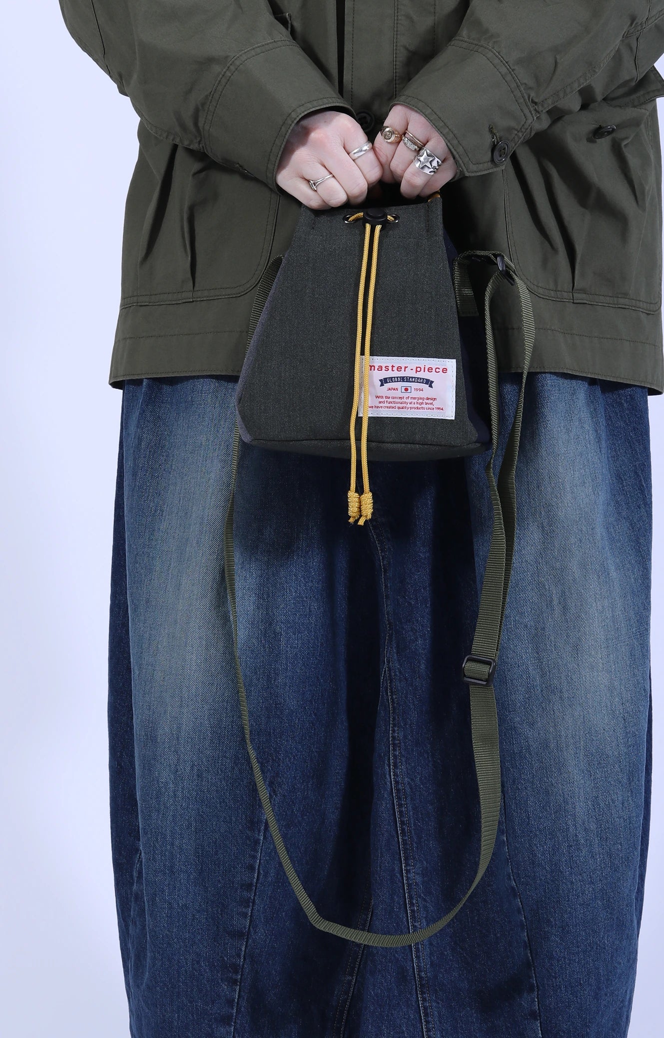 Remix 2-Way Shoulder Tote Khaki Small