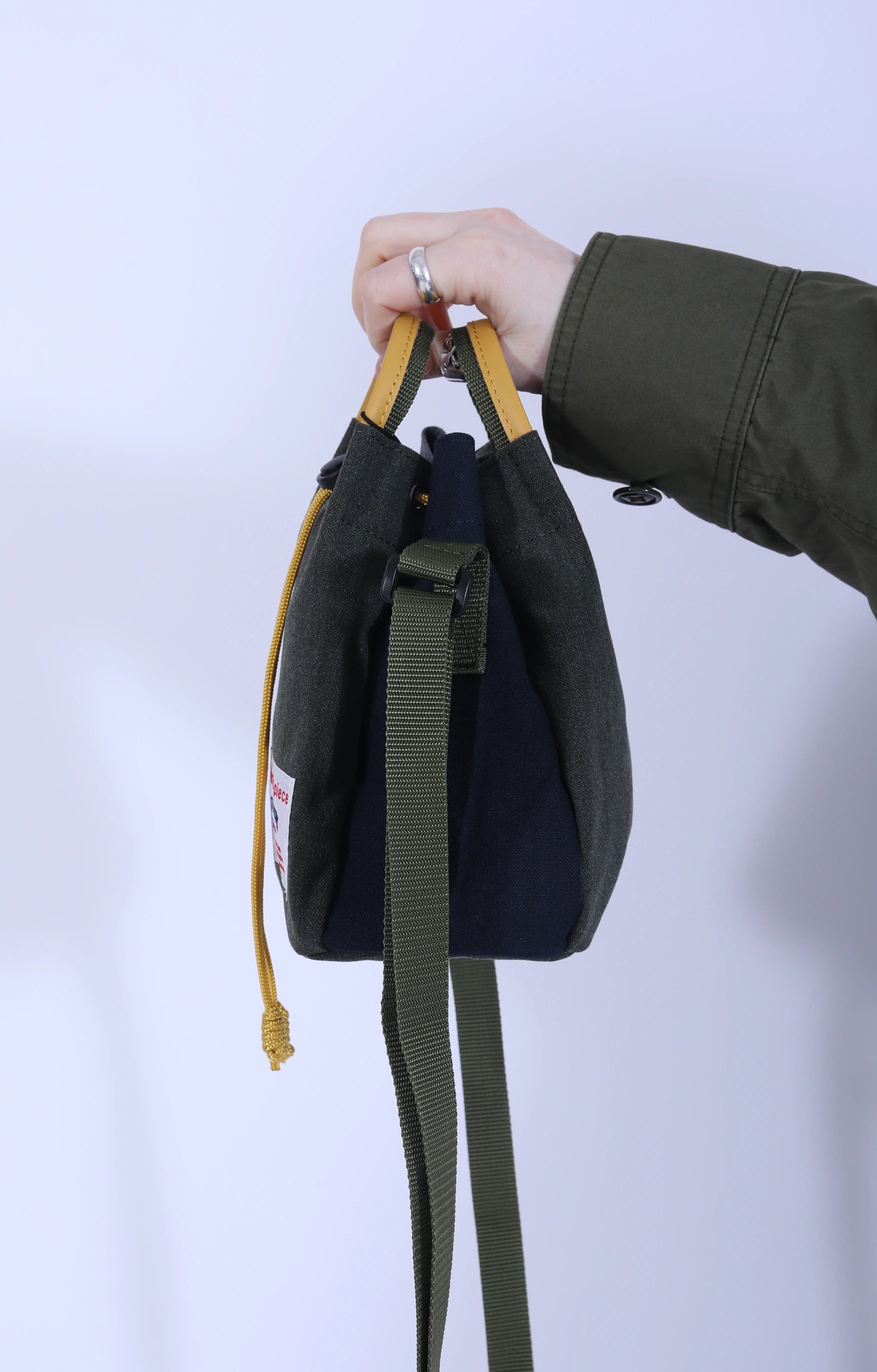 Remix 2-Way Shoulder Tote Khaki Small