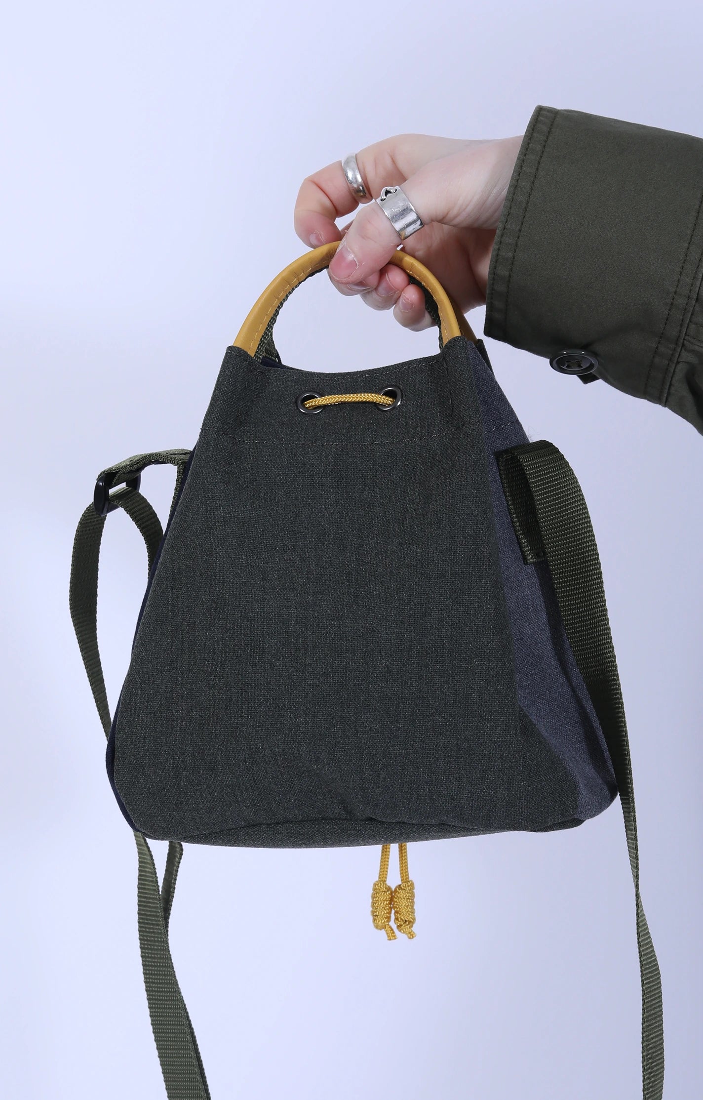 Remix 2-Way Shoulder Tote Khaki Small