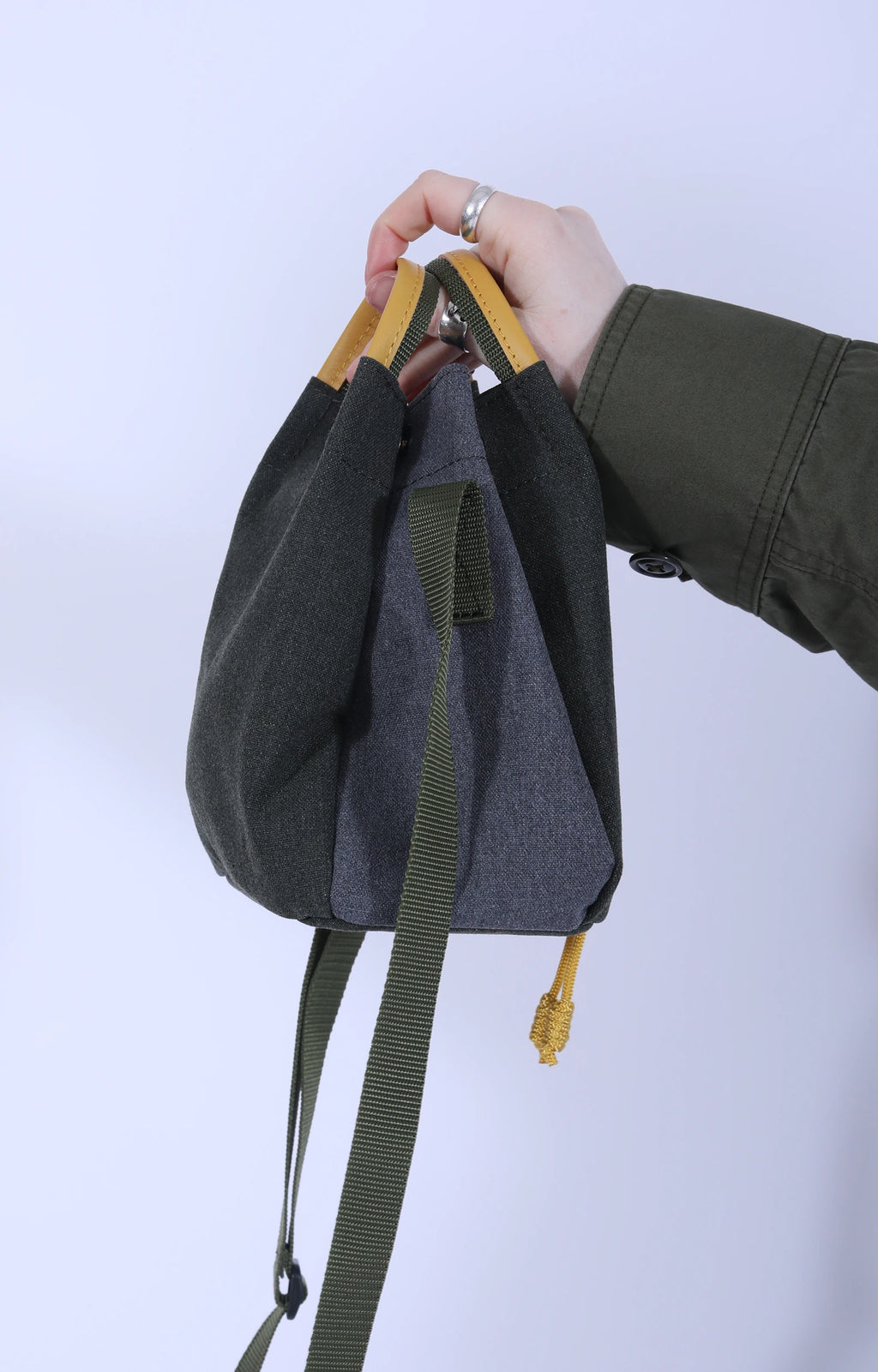 Remix 2-Way Shoulder Tote Khaki Small