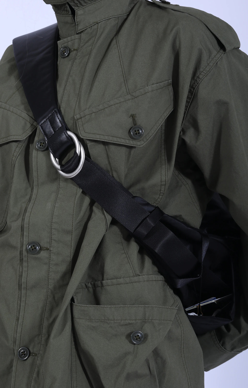 Ark Large Solid Shoulder Bag Black