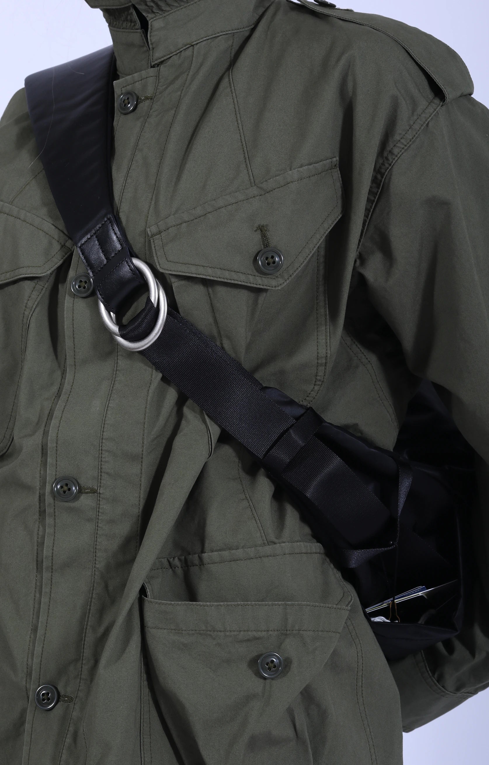 Ark Large Solid Shoulder Bag Black