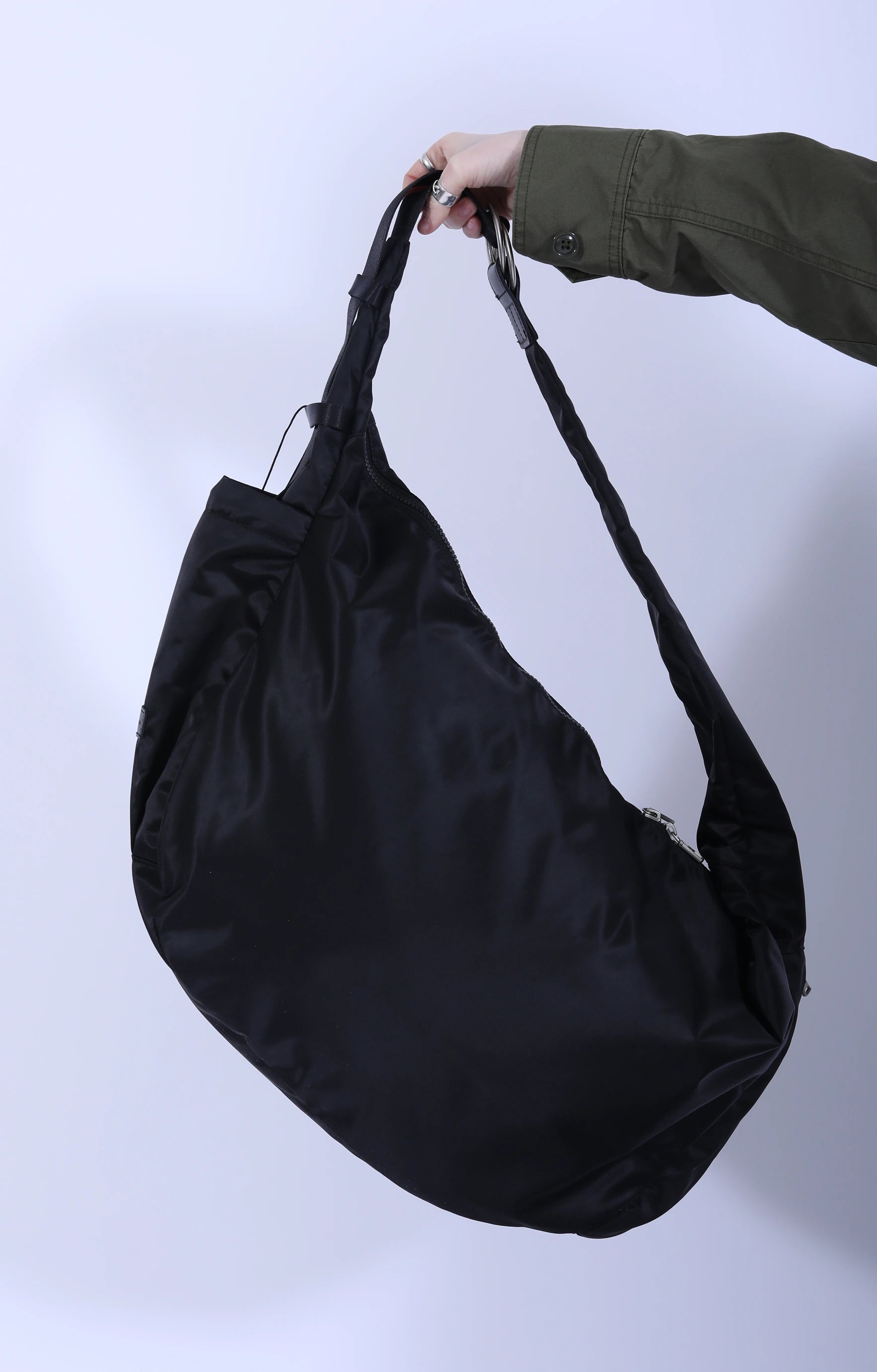 Ark Large Solid Shoulder Bag Black