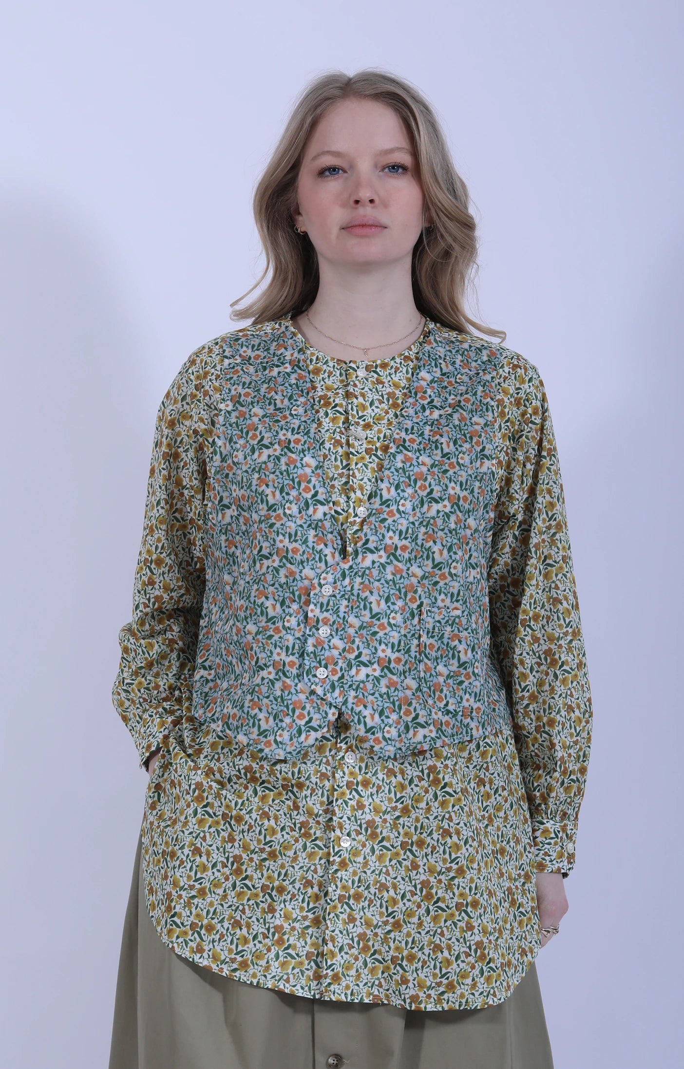 Vari Shirt Small Floral Yellow
