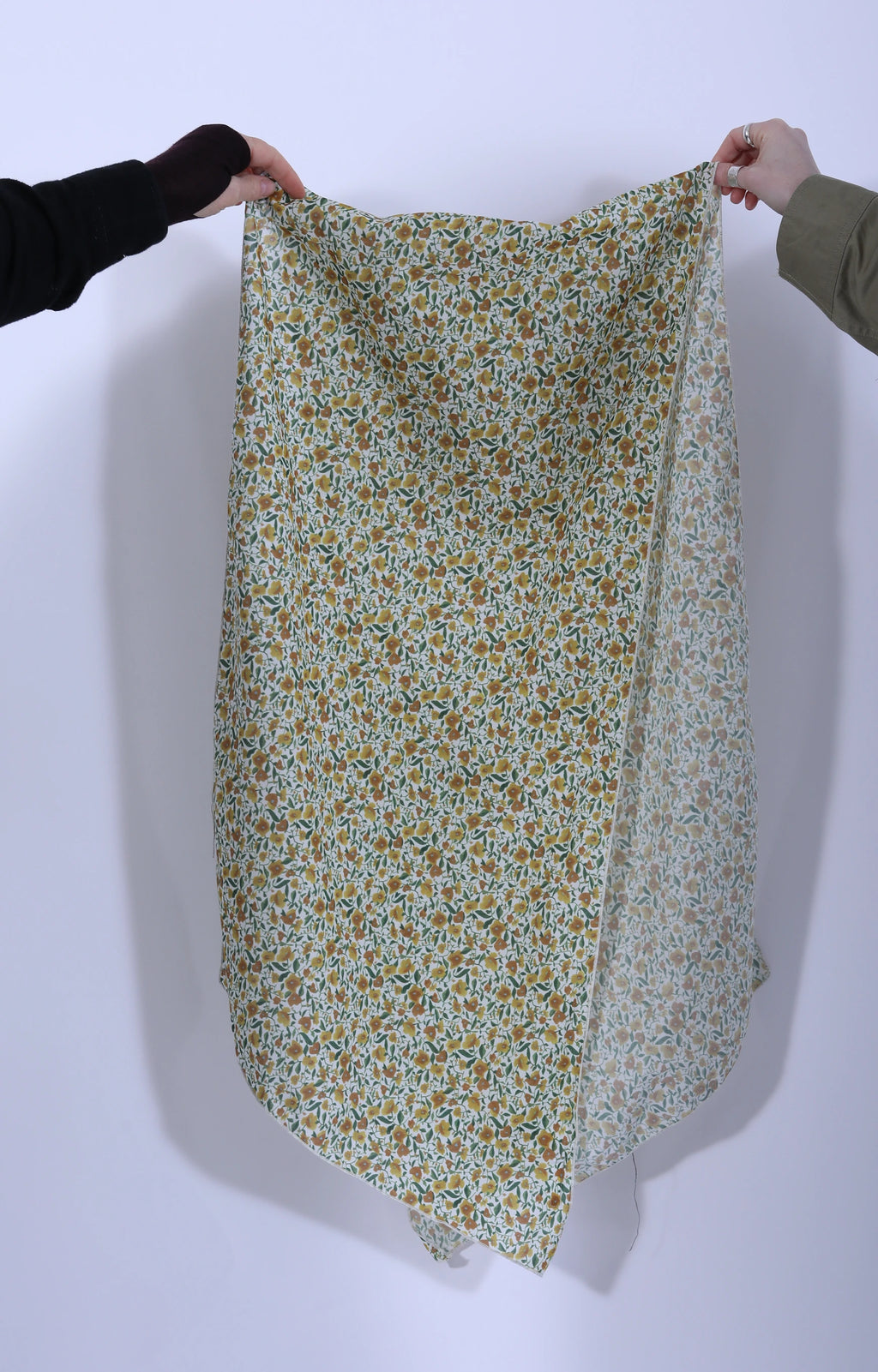 Long Scarf Yellow Small Floral