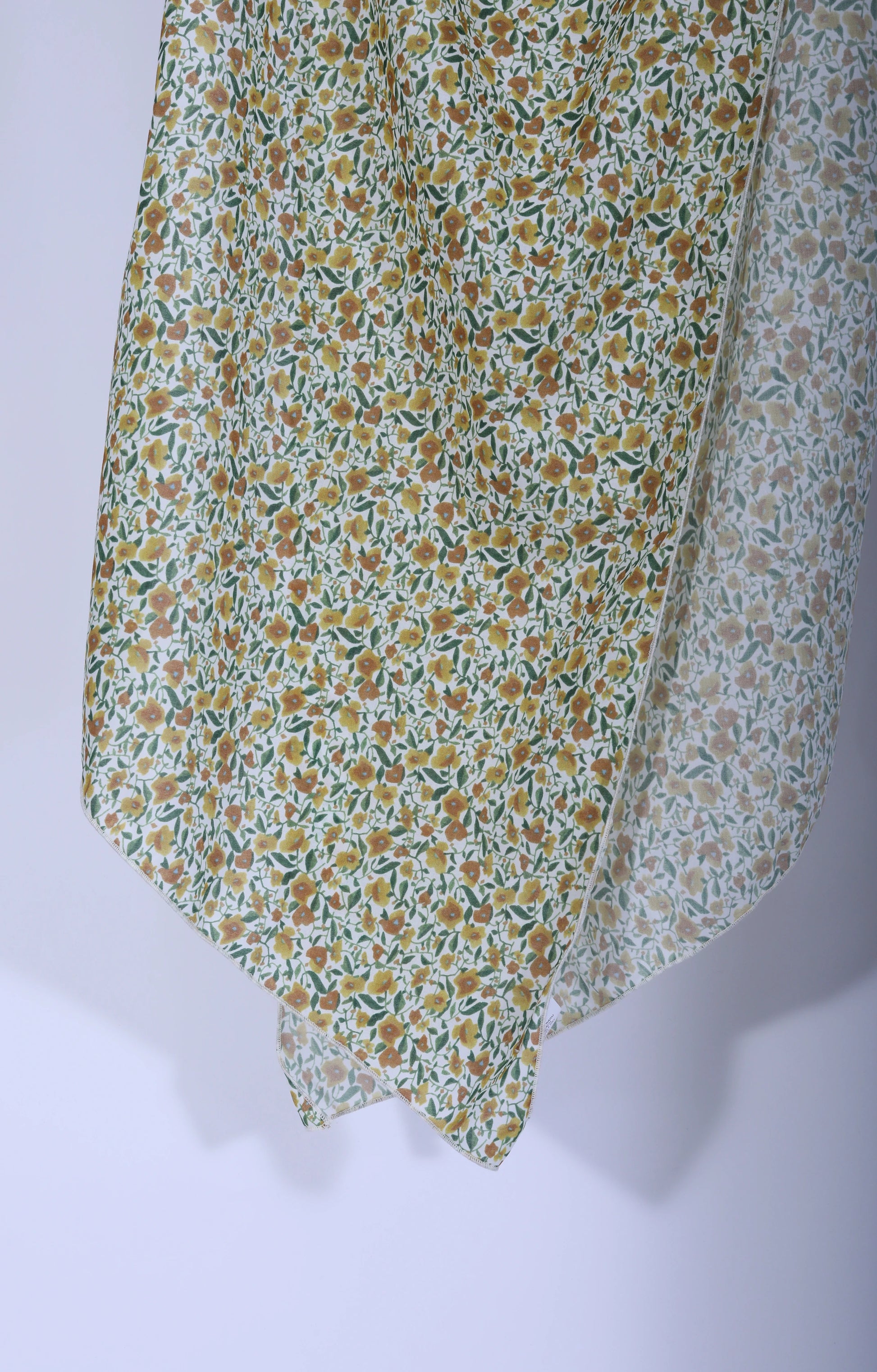 Long Scarf Yellow Small Floral