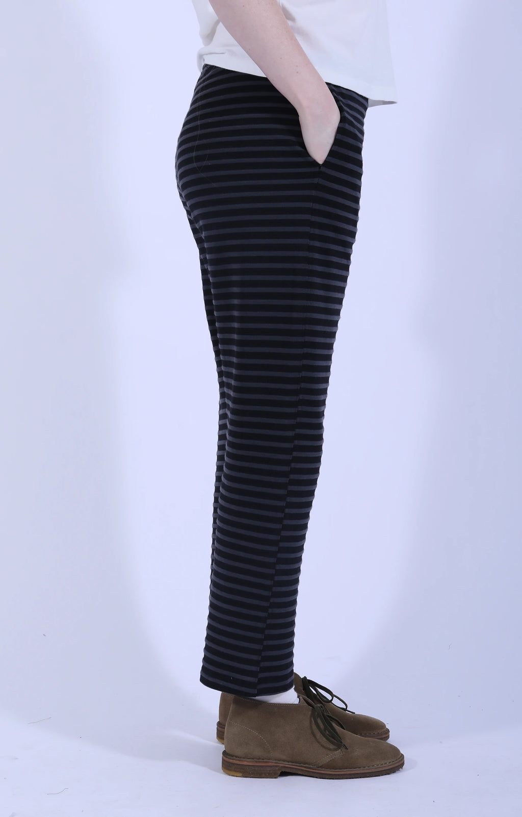 STK Pant Charcoal Black Stripe
