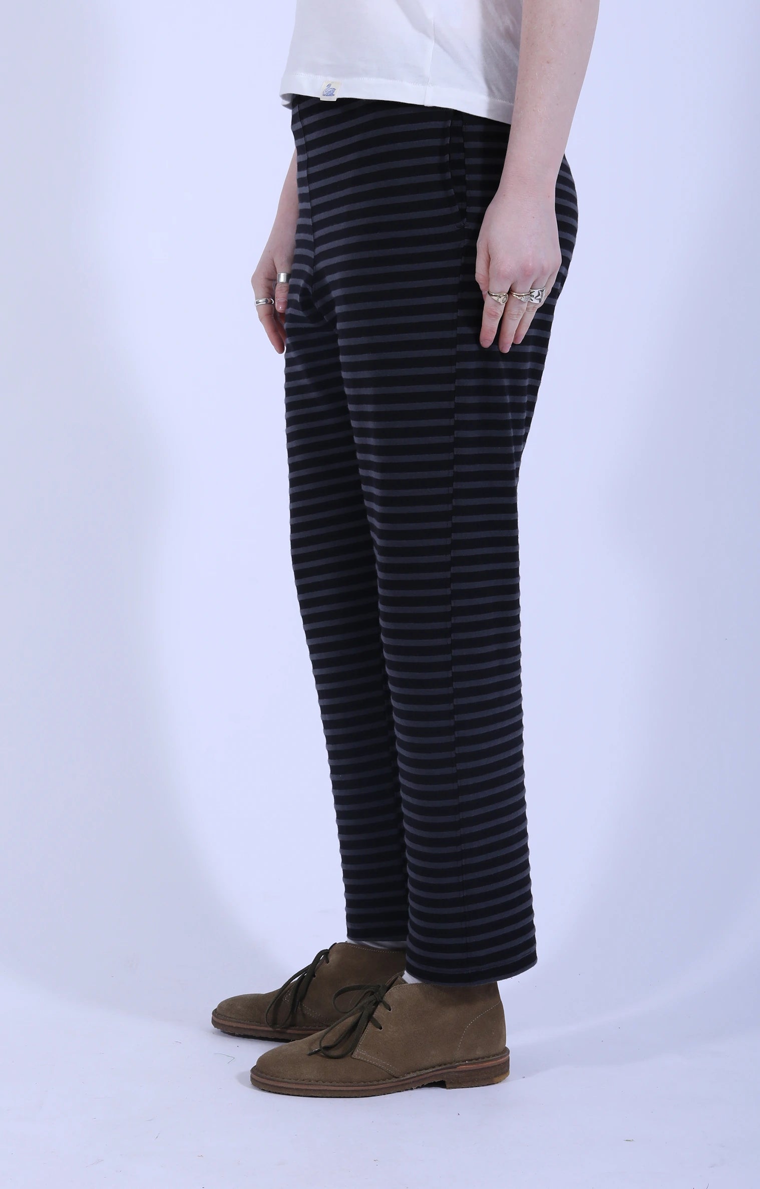 STK Pant Charcoal Black Stripe