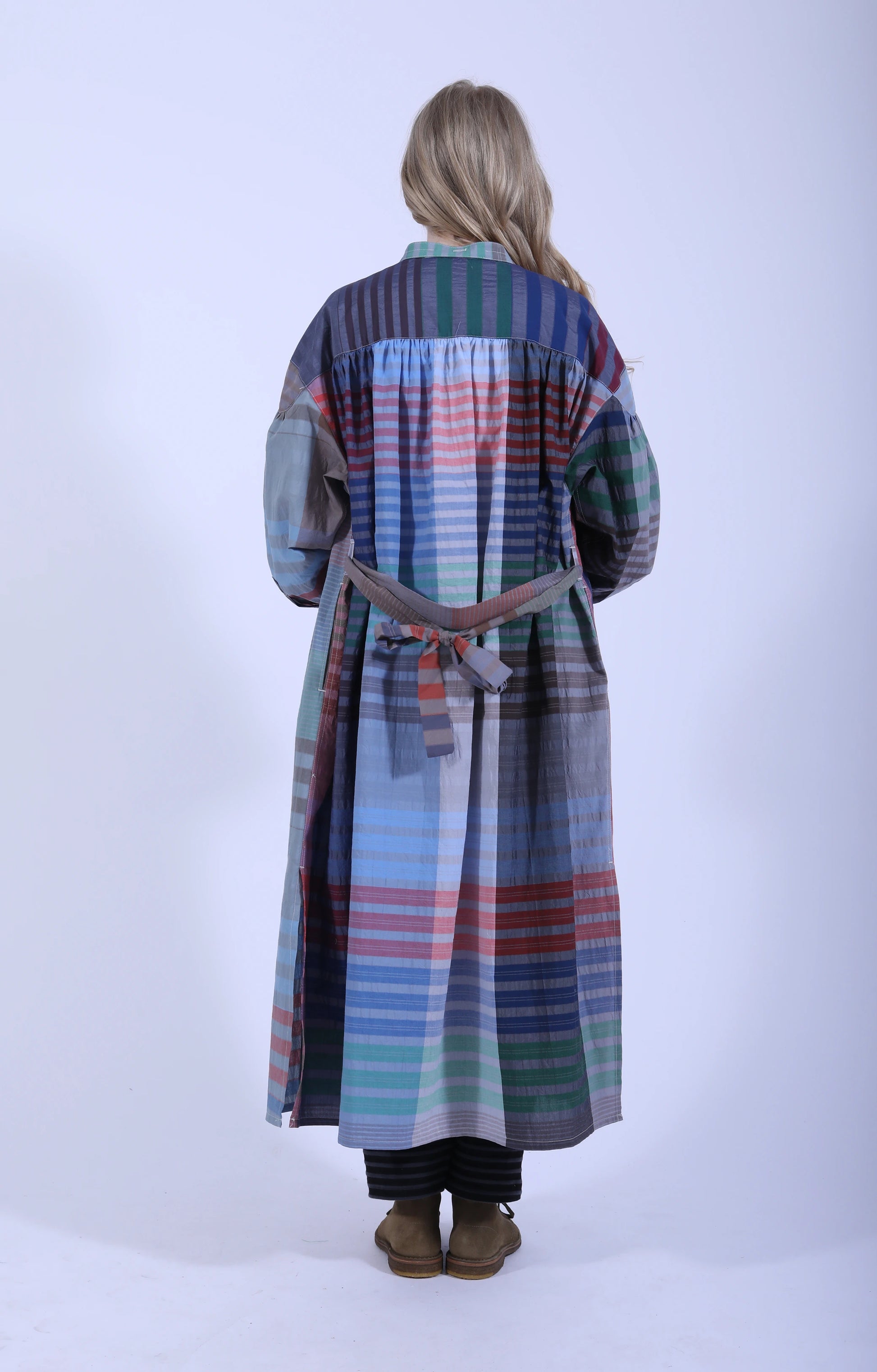 Banded Painter Dress Big Plaid