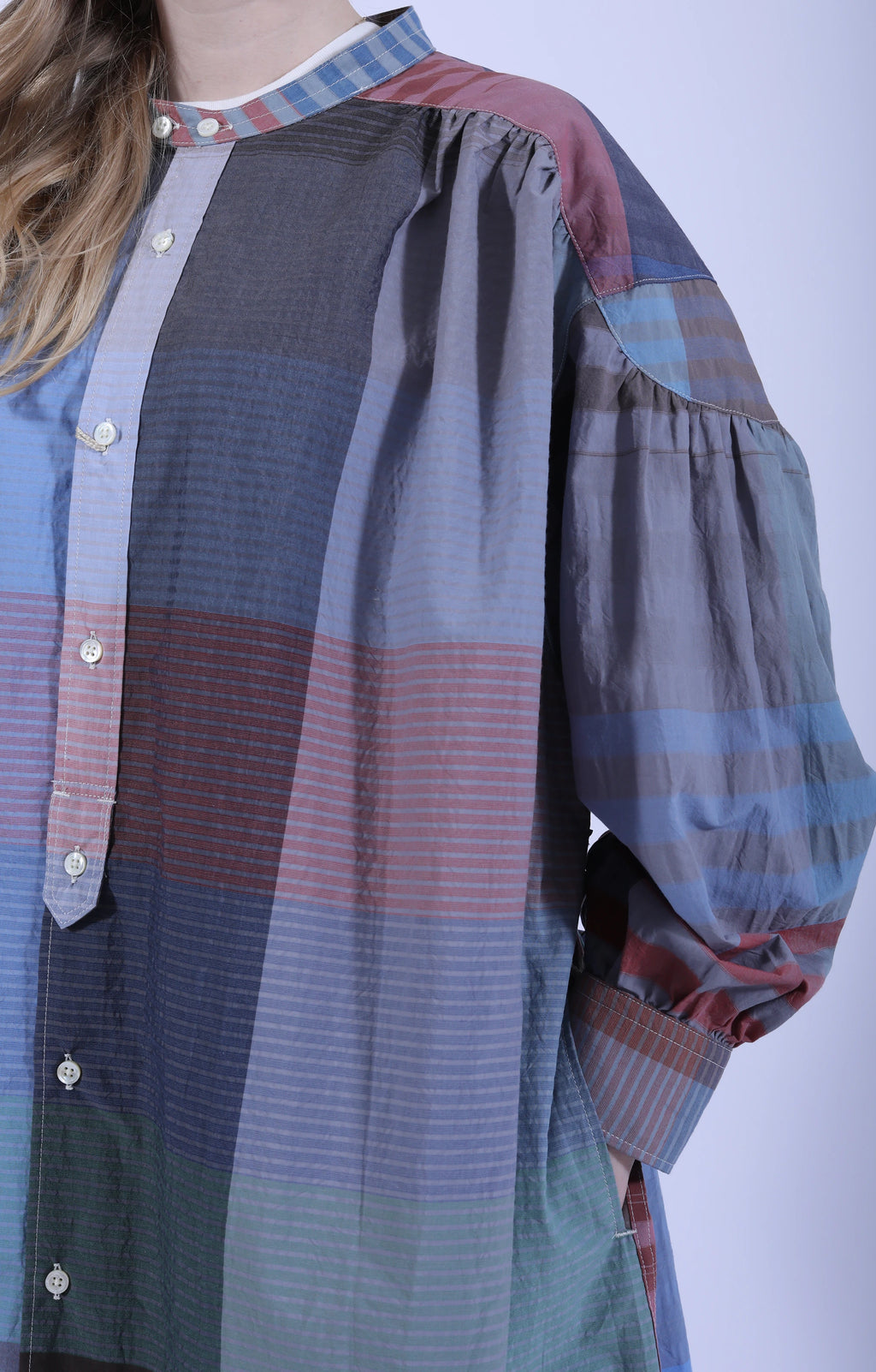 Banded Painter Dress Big Plaid