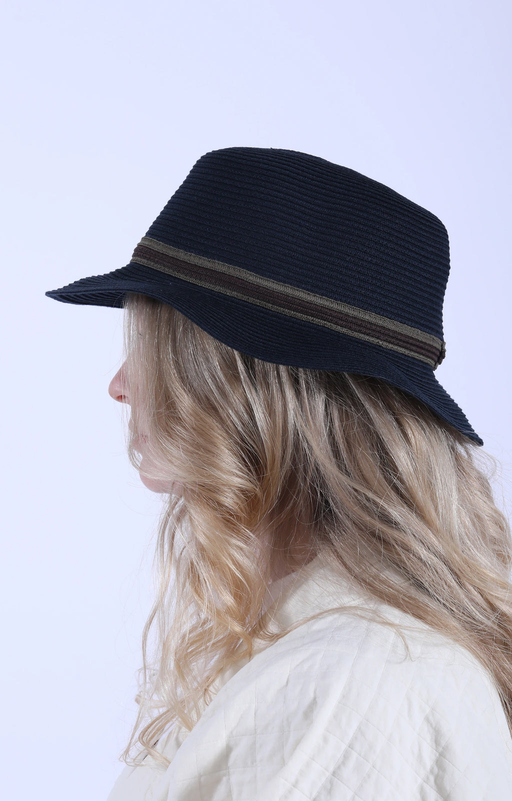 Cotton Braid Cloche Navy