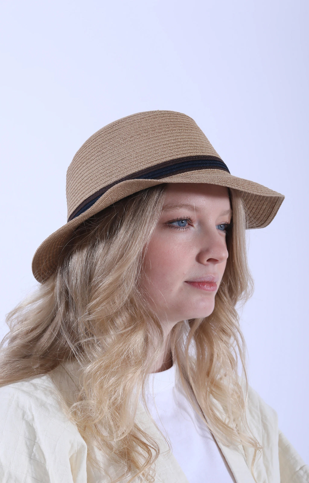 Cotton Braid Cloche Beige