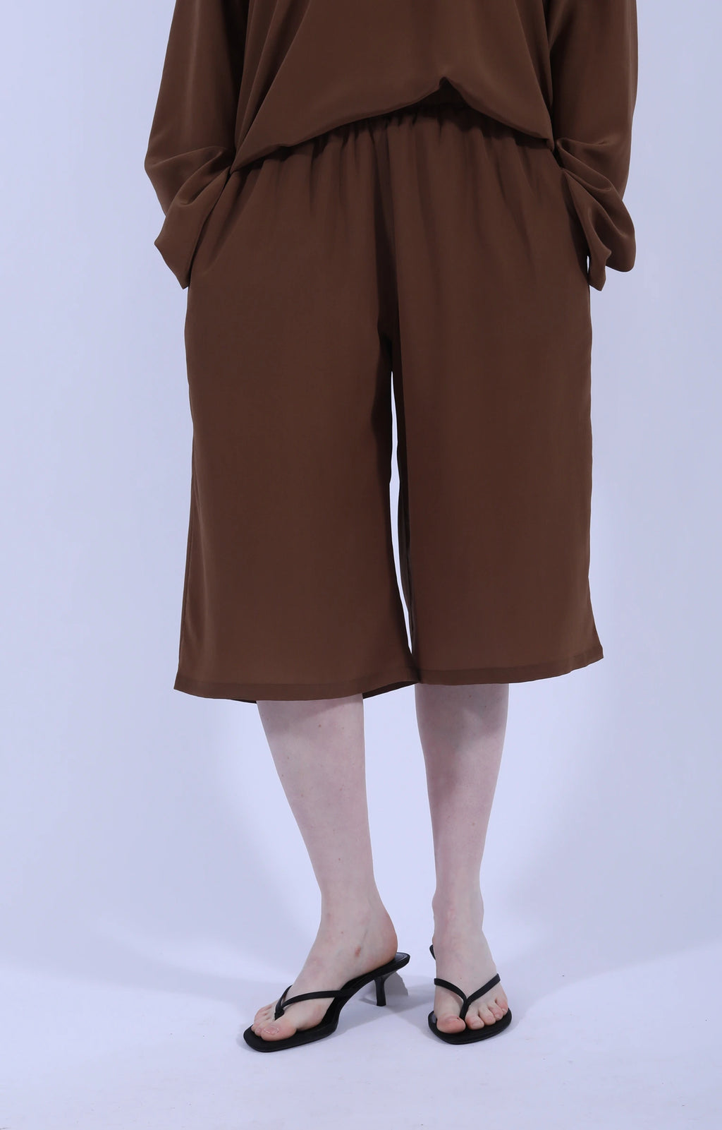 Flexy XL Brown Silk Shorts