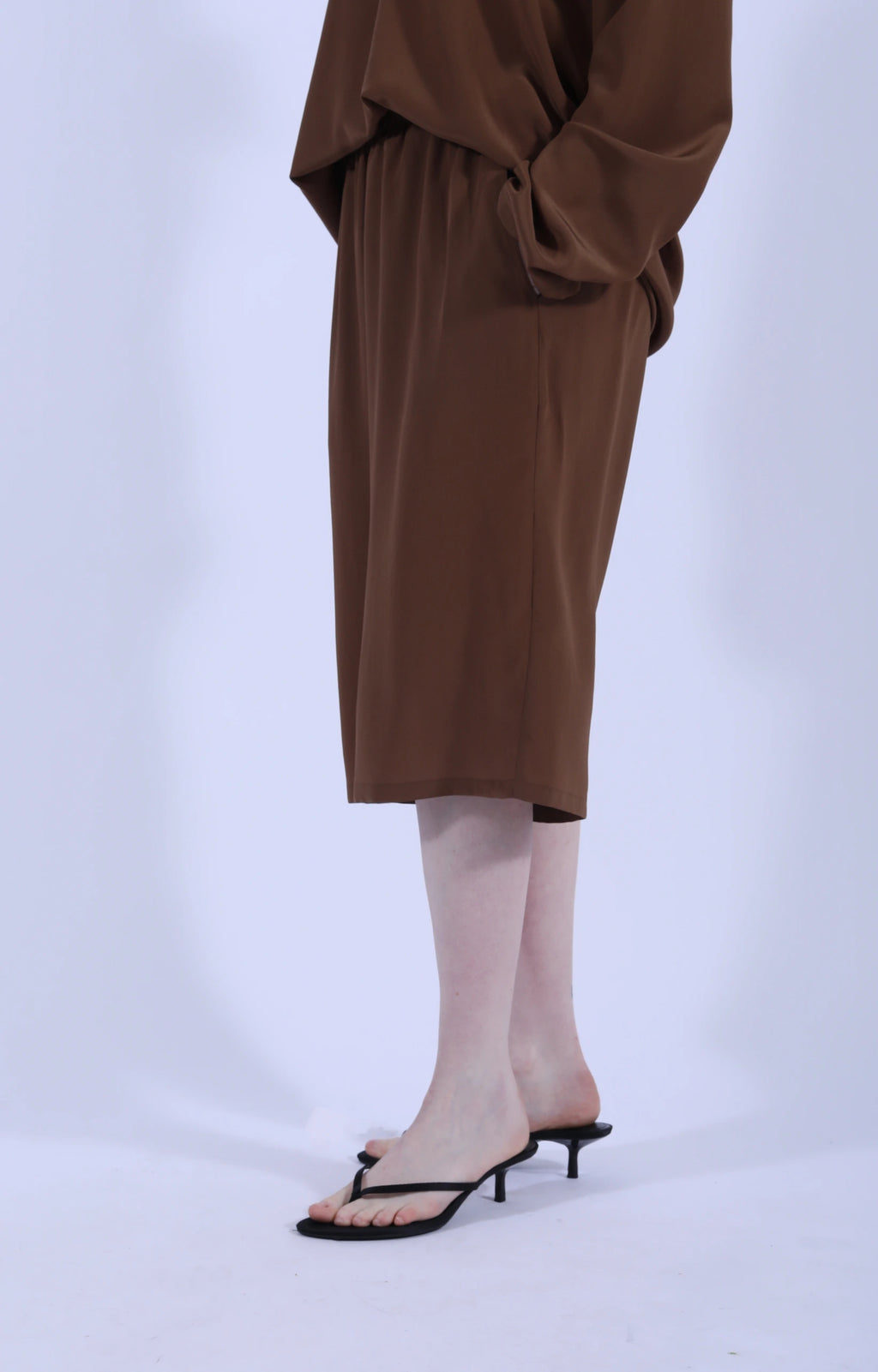 Flexy XL Brown Silk Shorts