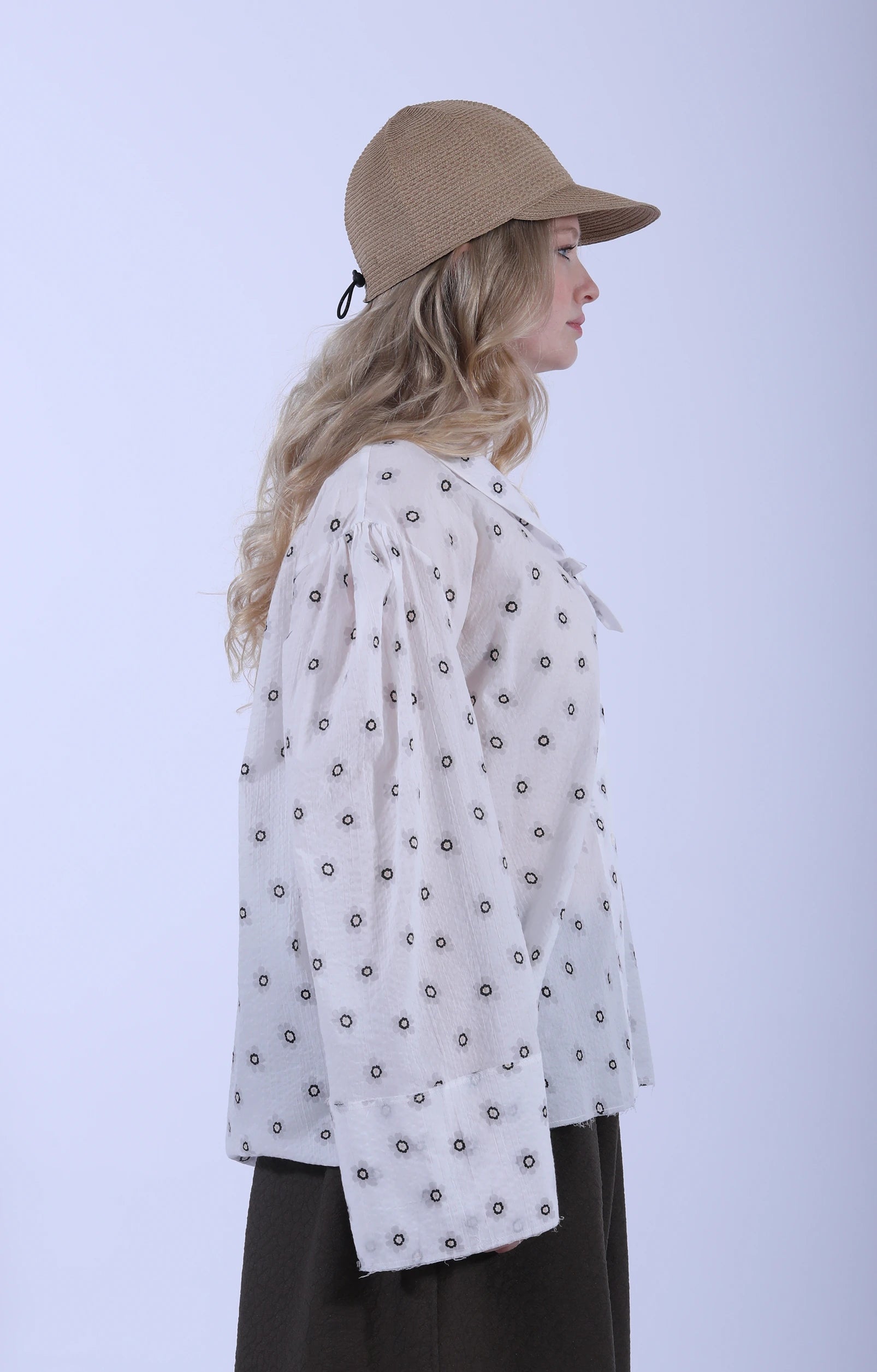 Days Shirt White/Grey Flower