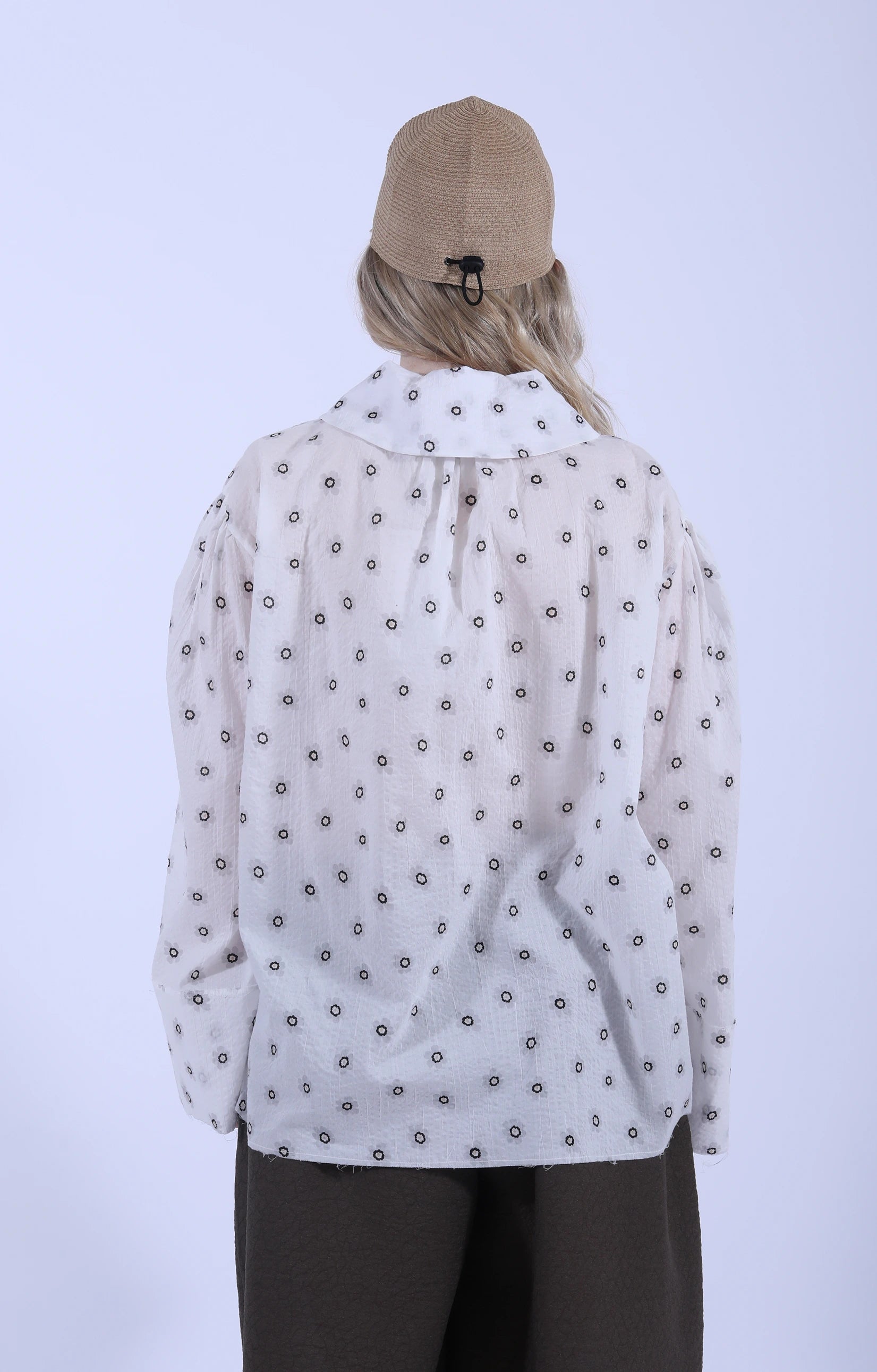 Days Shirt White/Grey Flower