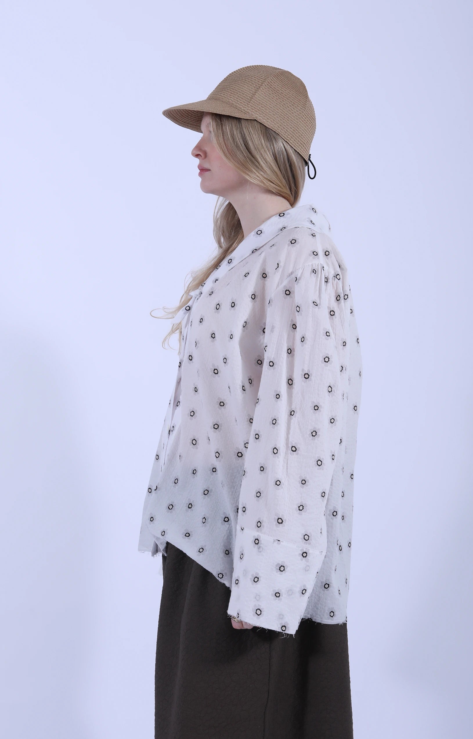 Days Shirt White/Grey Flower