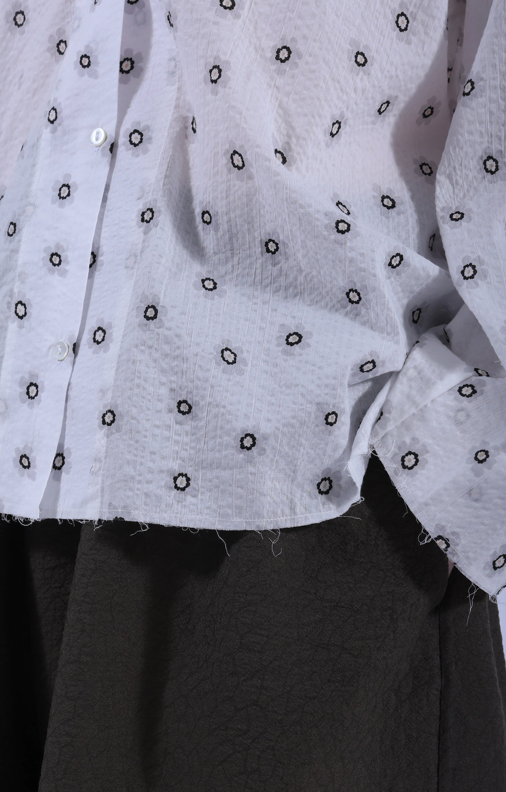 Days Shirt White/Grey Flower