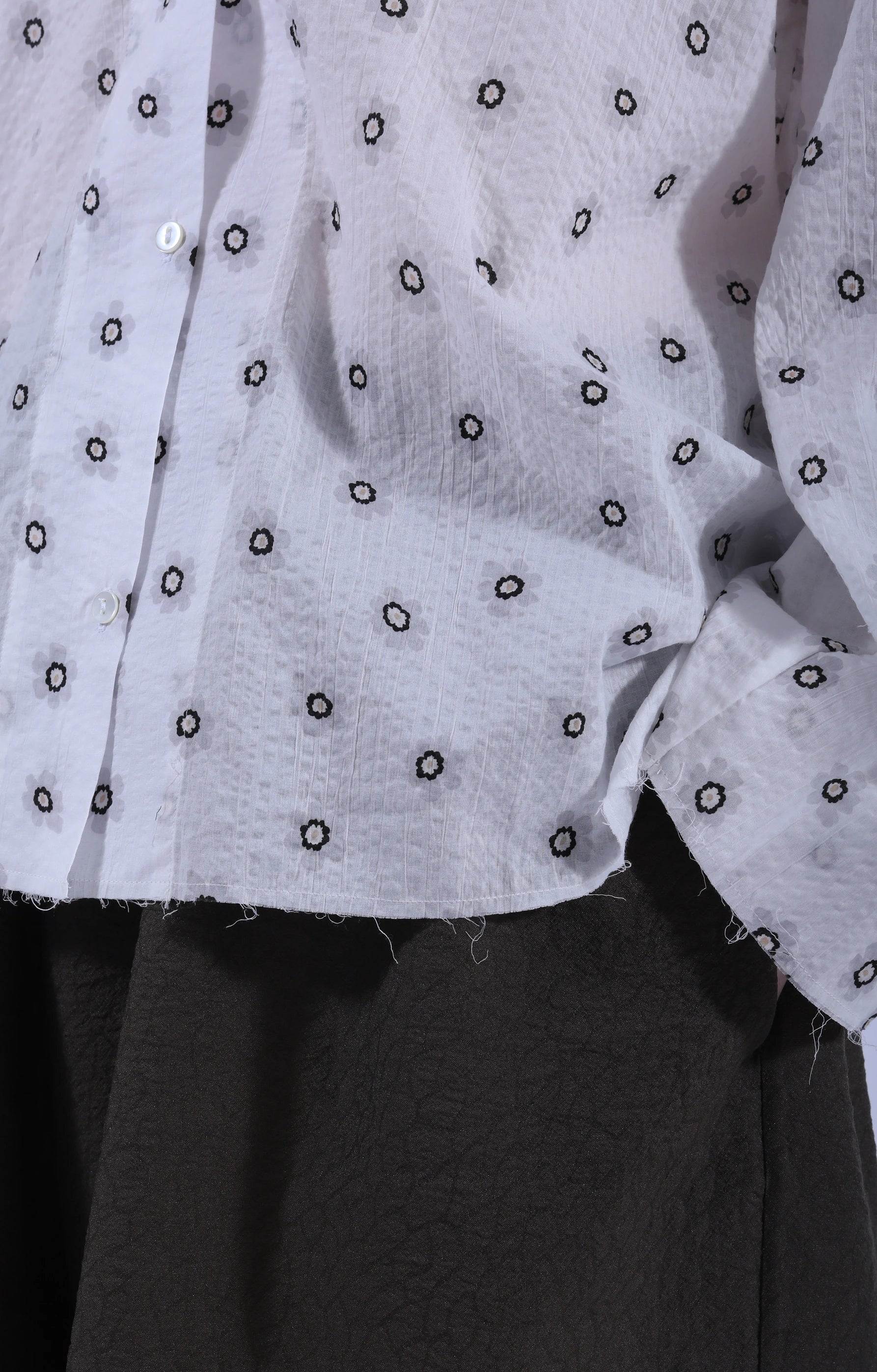 Days Shirt White/Grey Flower