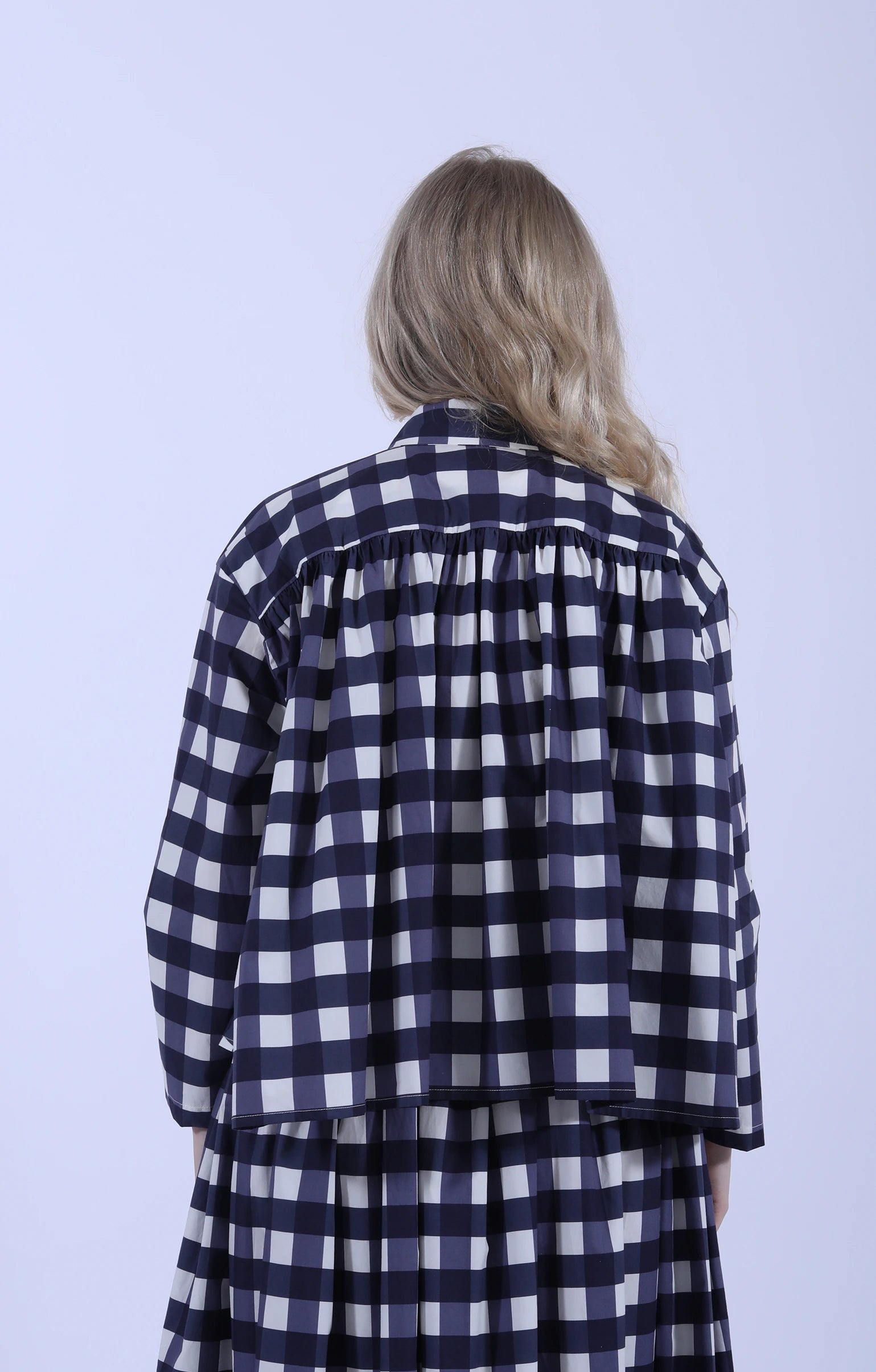 Flo Blouse Navy Check