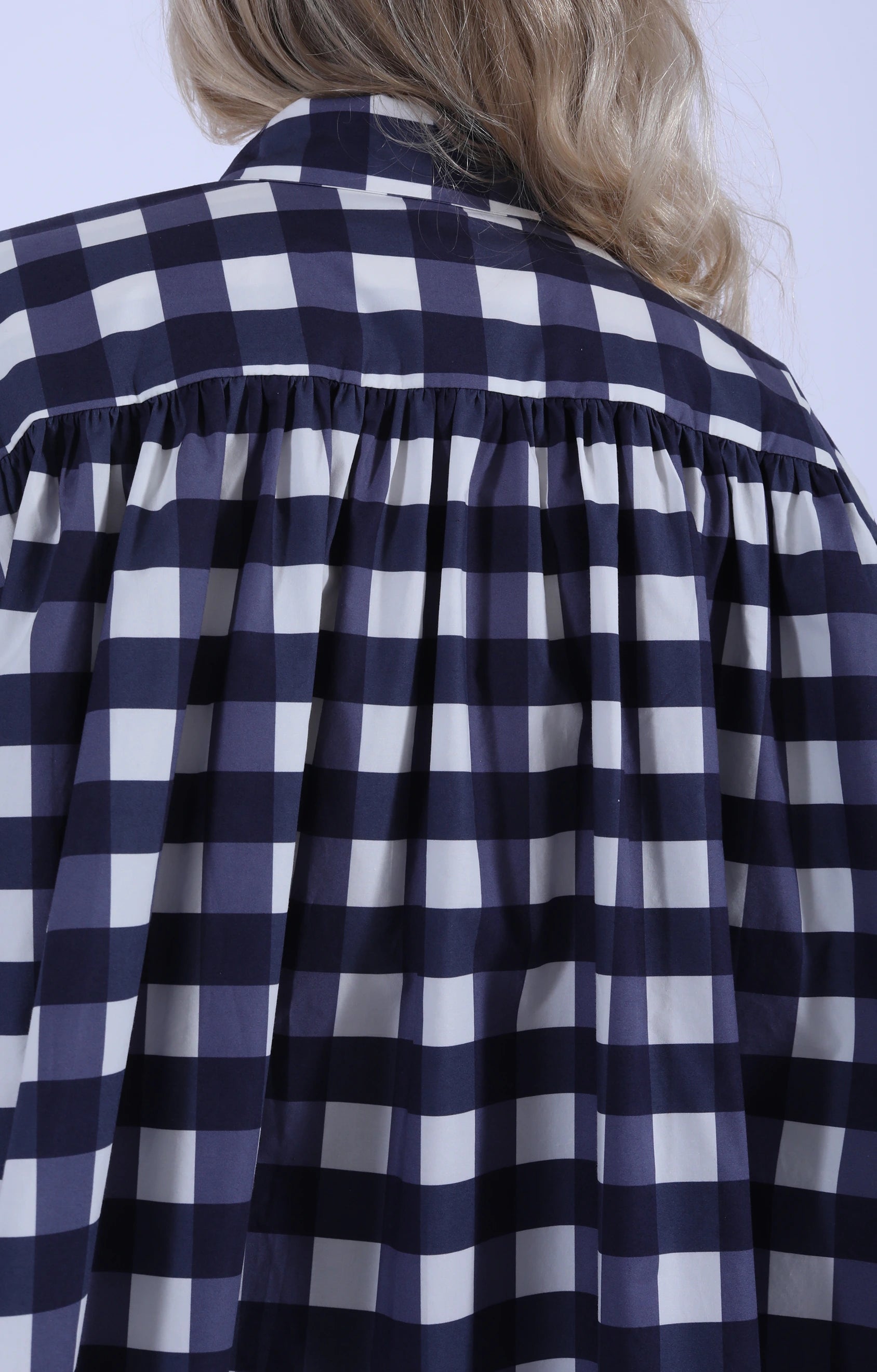 Flo Blouse Navy Check