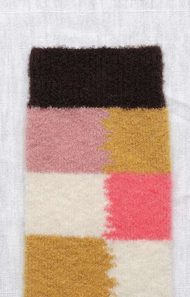 Chaussette Mousse Carreaux