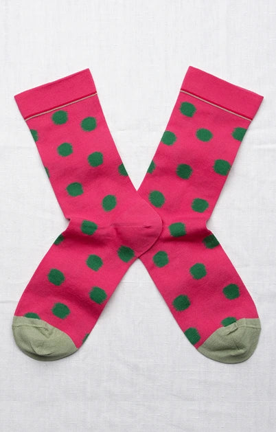 Chaussettes Pois Framboise