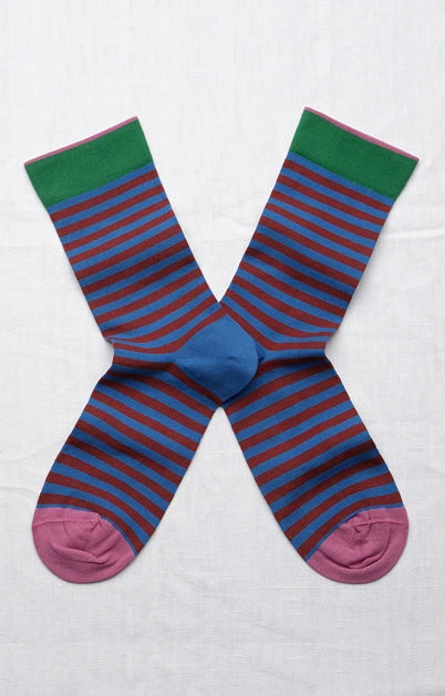 Chaussettes Rayures Cobalt
