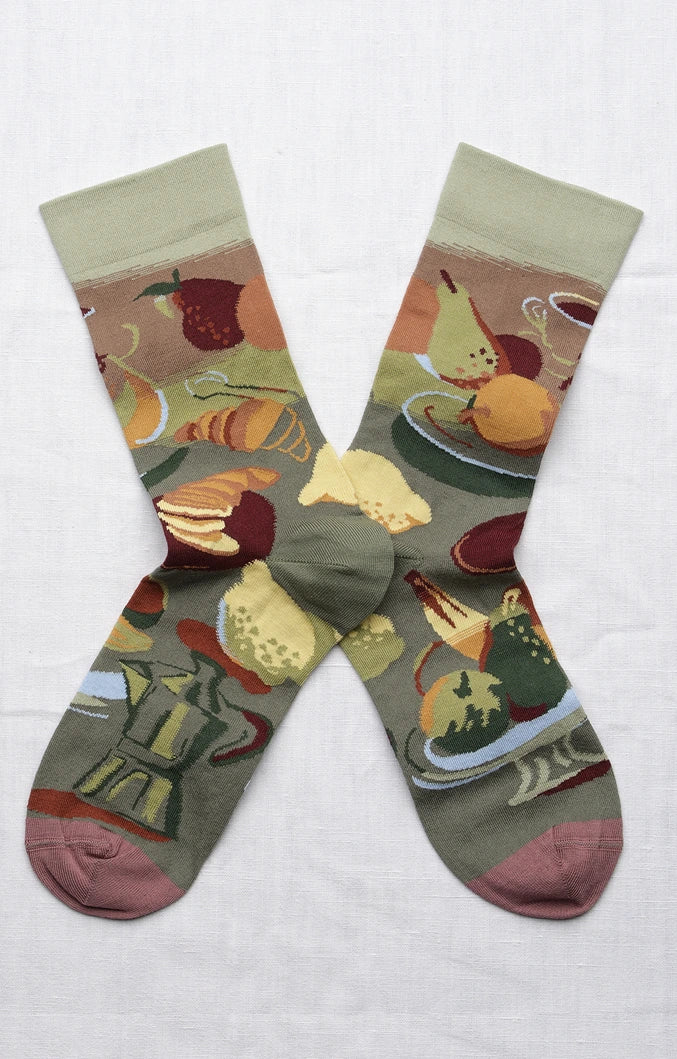 Chaussettes Brunch Vert