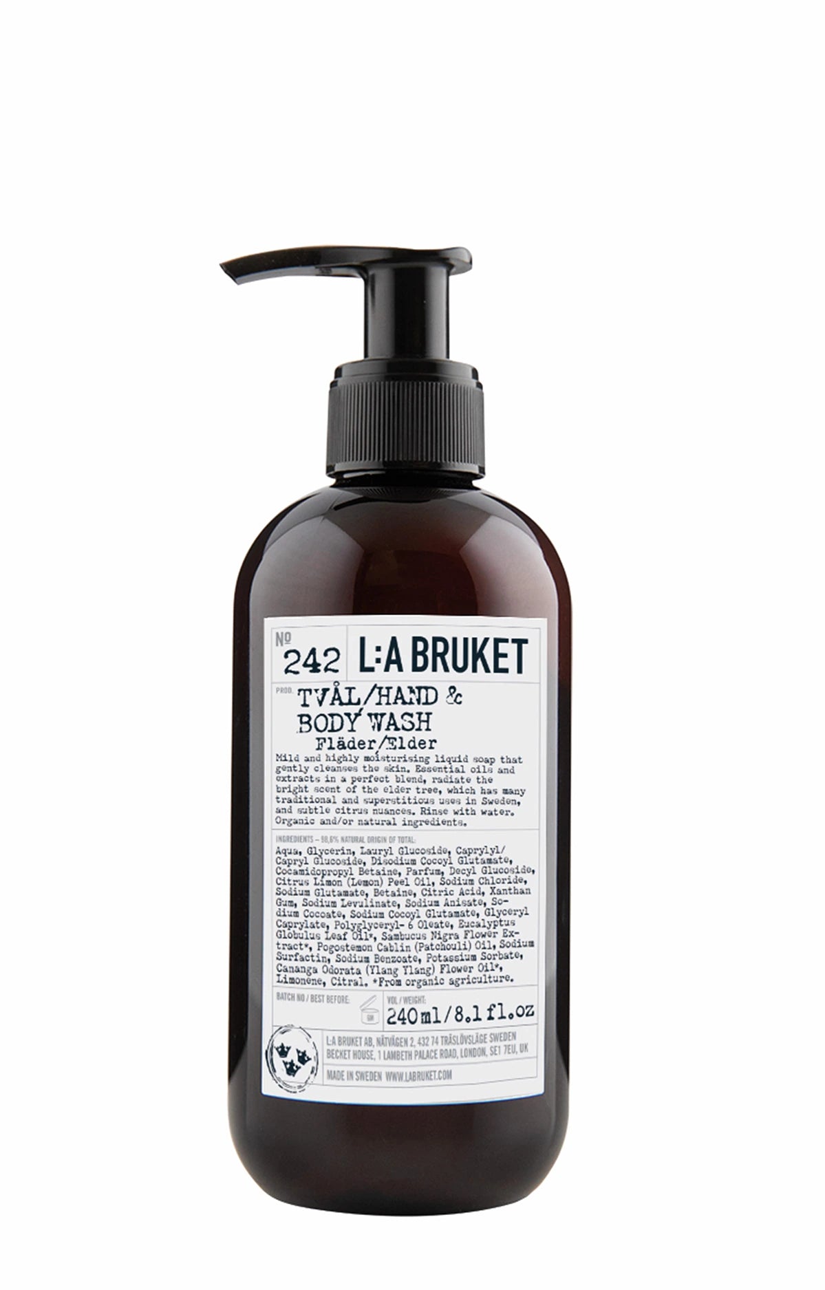 No. 242 Hand & Body Wash 240ml Elderflower