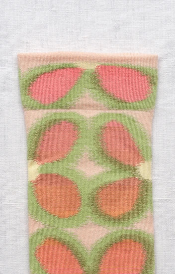 Chausette Fleurs Rose Bouton