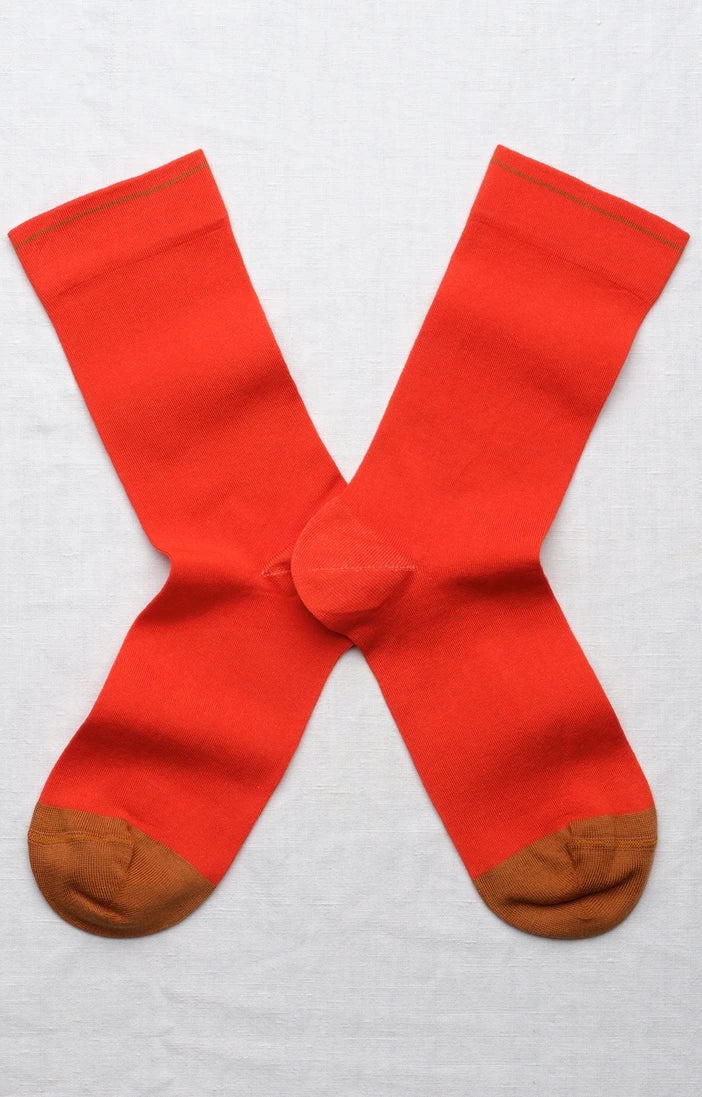 Chaussettes Uni Vermillon