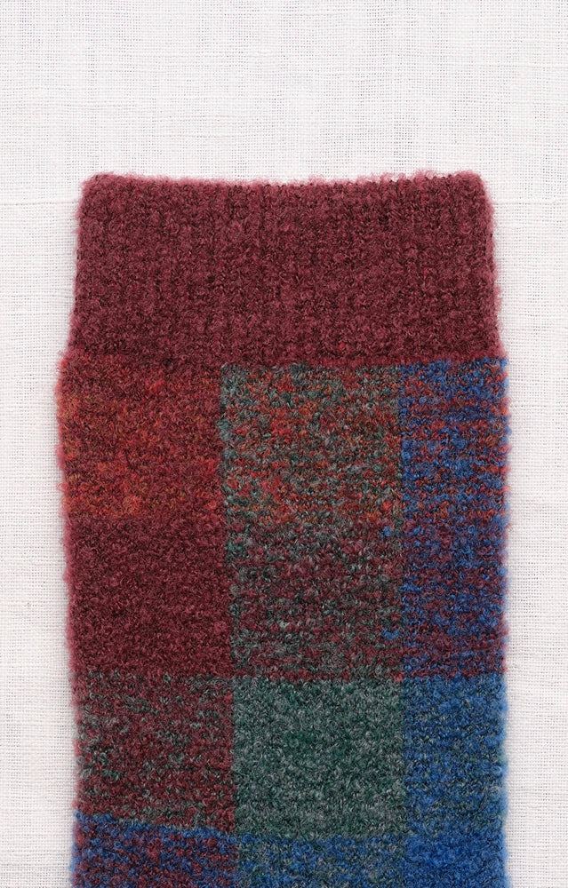 Chaussettes Mousse Carreaux