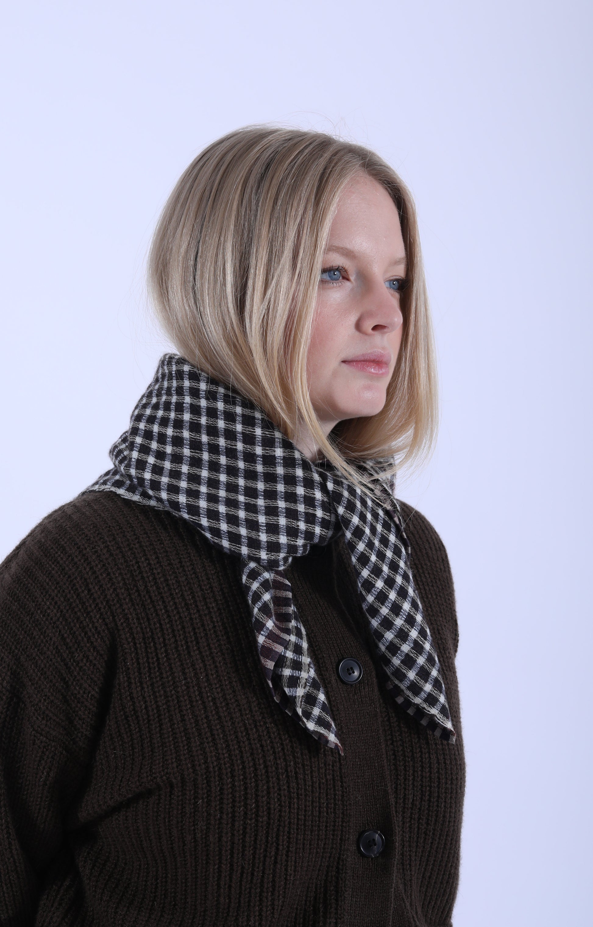 Adelina Cashmere Scarf Brown