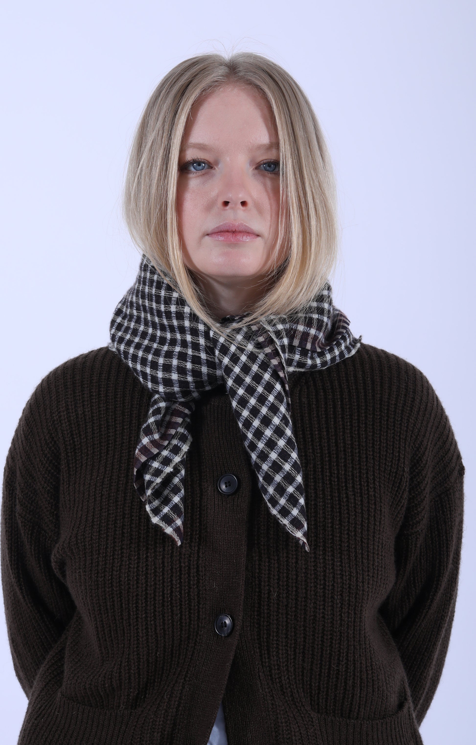Adelina Cashmere Scarf Brown