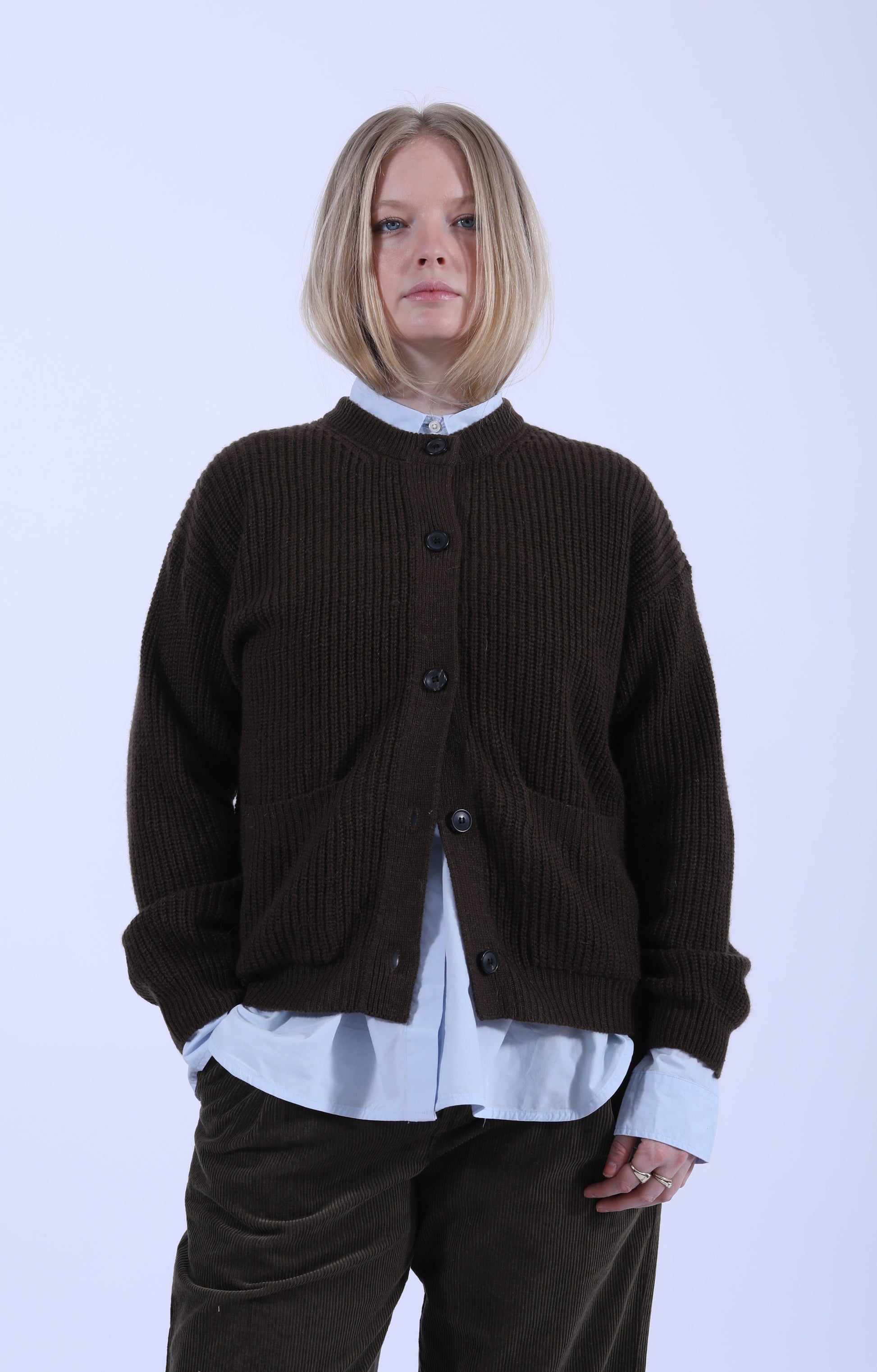 Bine Cardigan Dark Brown