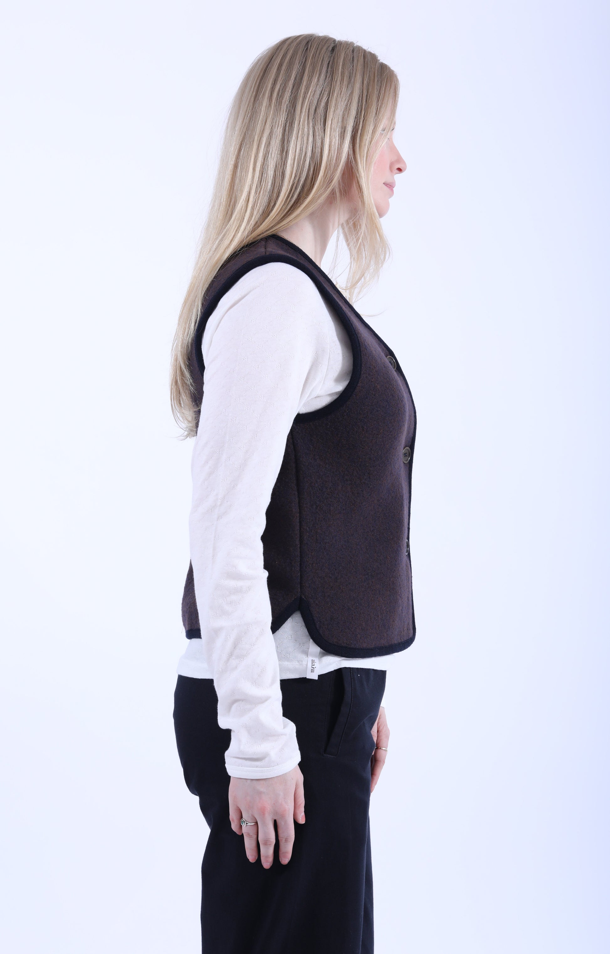Hilda Vest Navy Melange