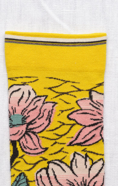 Chaussette Fleurs Sulfure