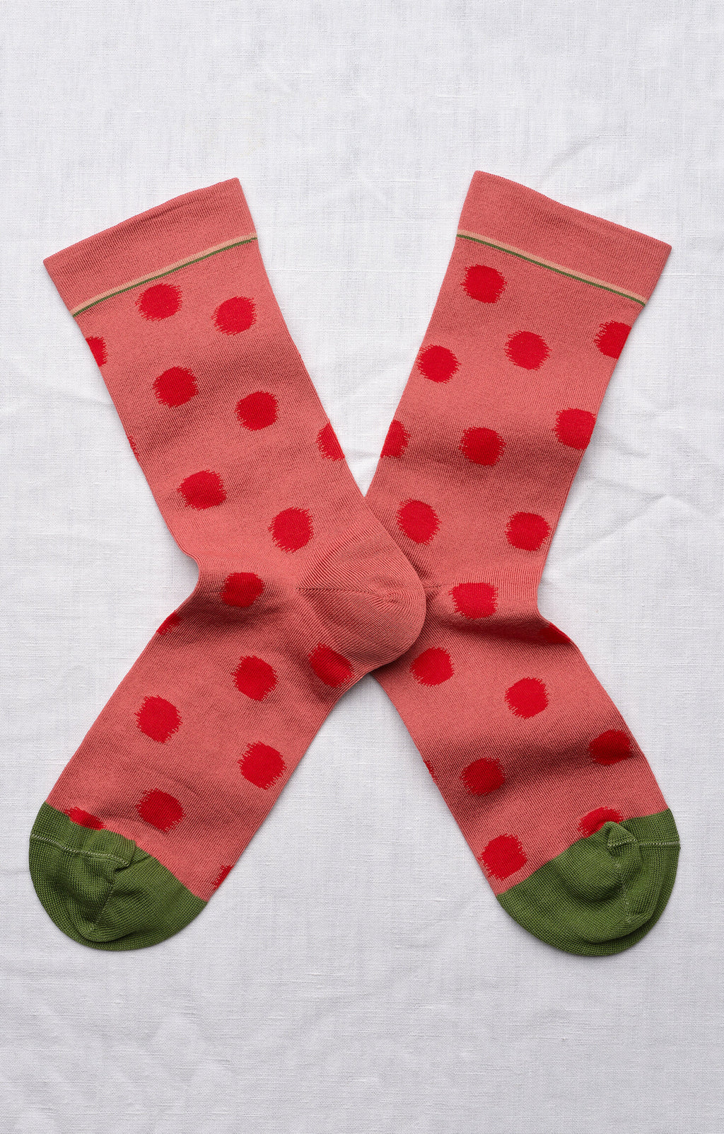 Chaussette Pois Rouge Fane