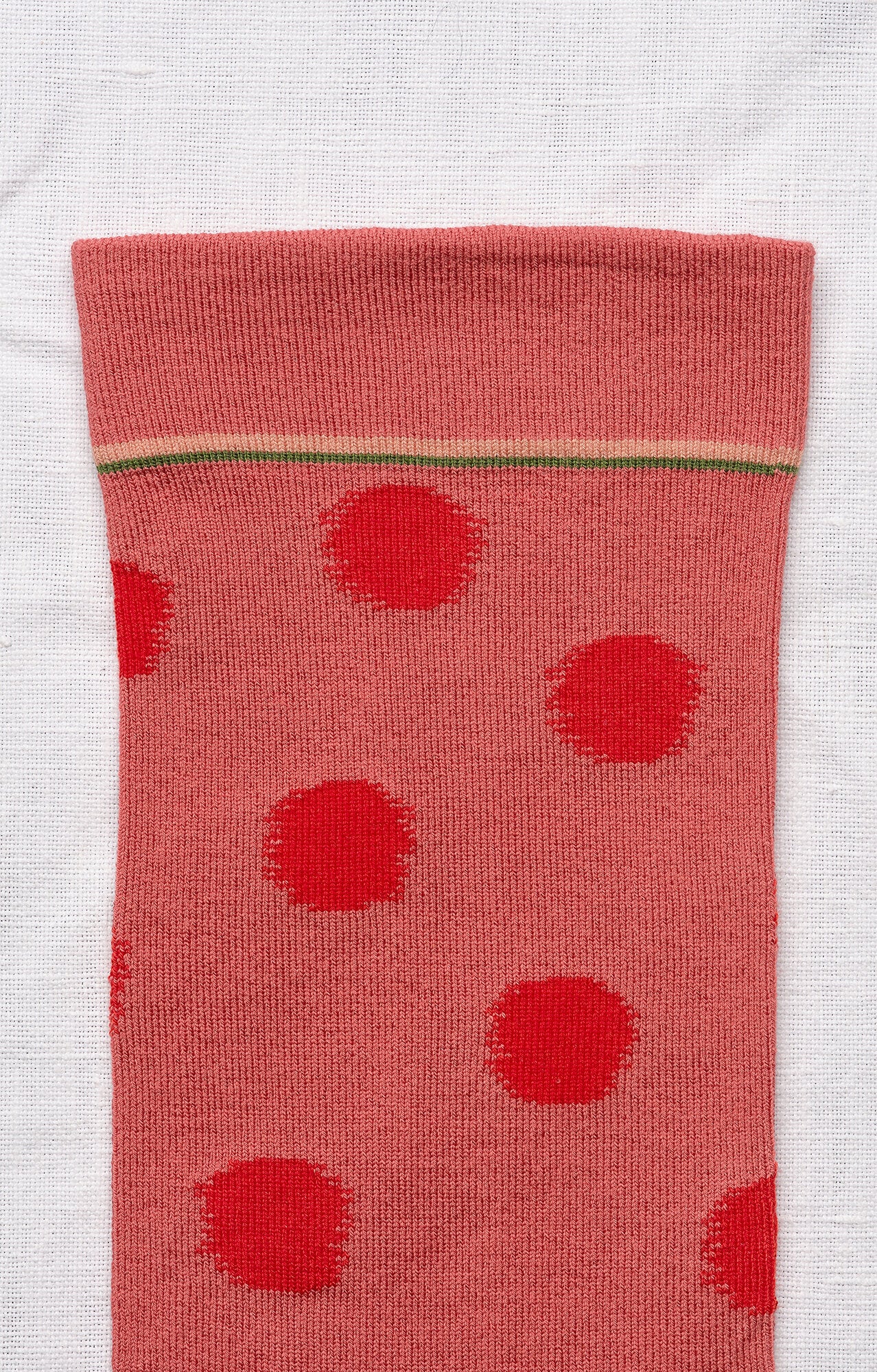 Chaussette Pois Rouge Fane