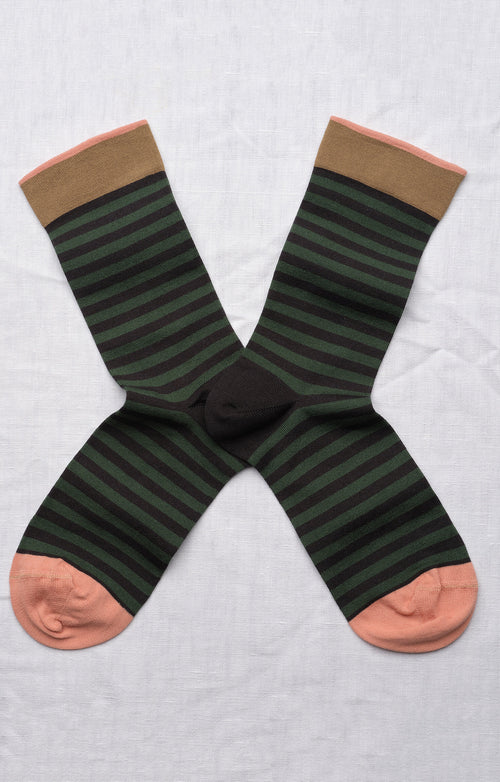 Chaussette Rayures Faux Noir