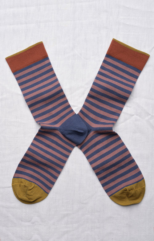 Chaussette Rayures Raisin