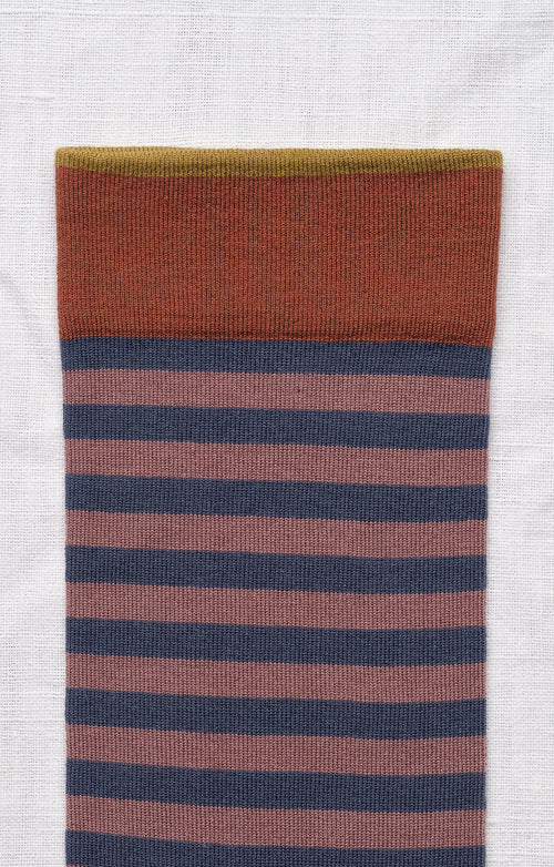 Chaussette Rayures Raisin