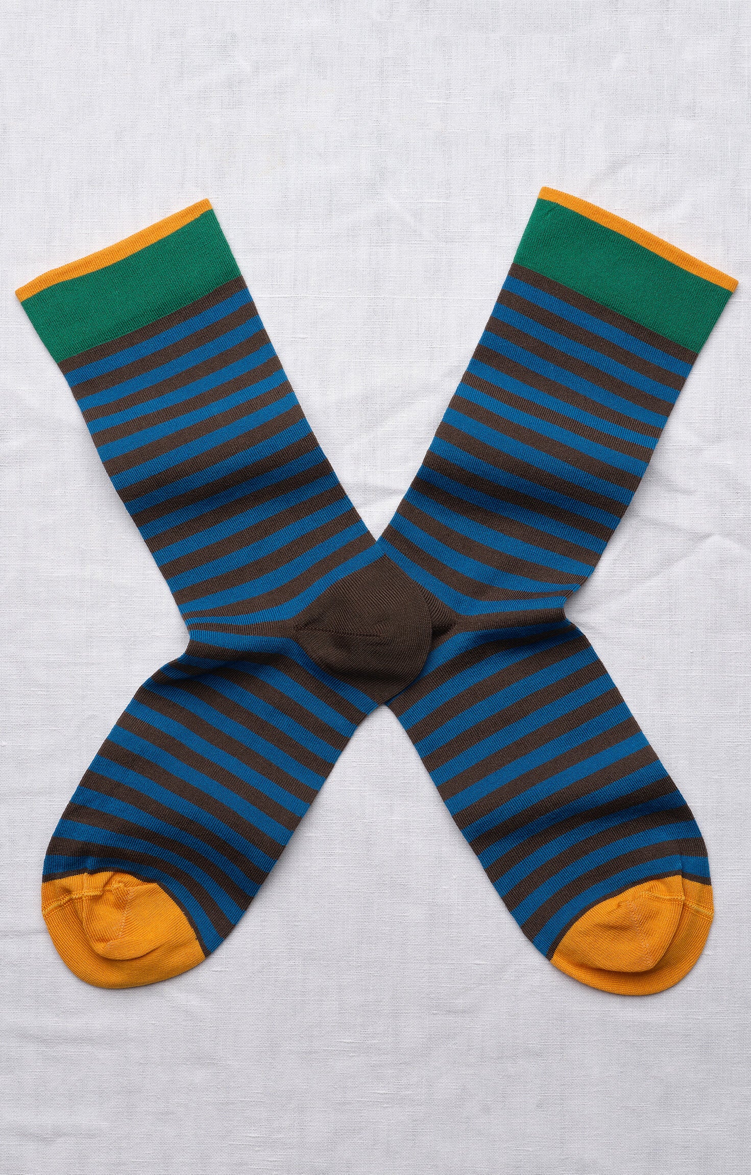 Chaussette Rayures Terre d'Ombre