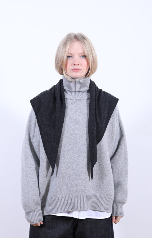 Cashmere Neckerchief Charcoal