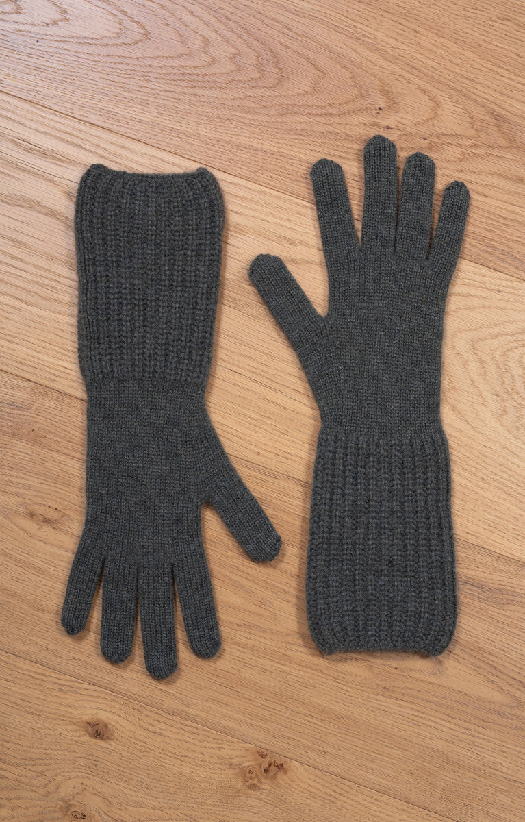 Ribbed Cuff Gloves Loden