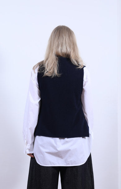 Tabard Vest w/ Pocket Nero Navy