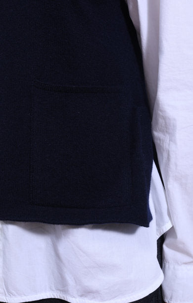 Tabard Vest w/ Pocket Nero Navy